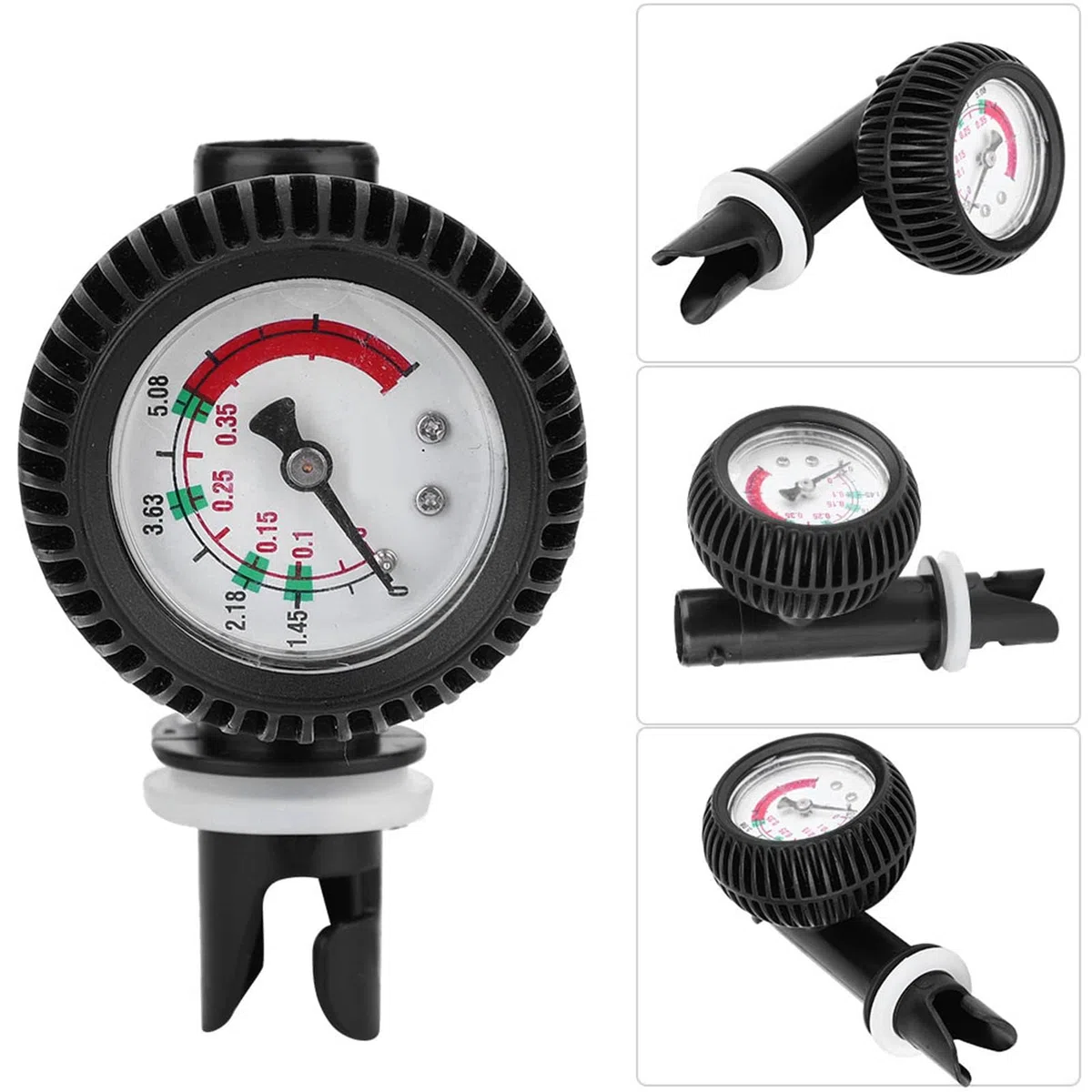 Bote Inflable Manómetro, Cuchillo de Presión de Aire 0–5 Psi Analizador de Presión de Bote Inflable Barómetro Probador de Presión de Aire para Botas Inflables Kayak