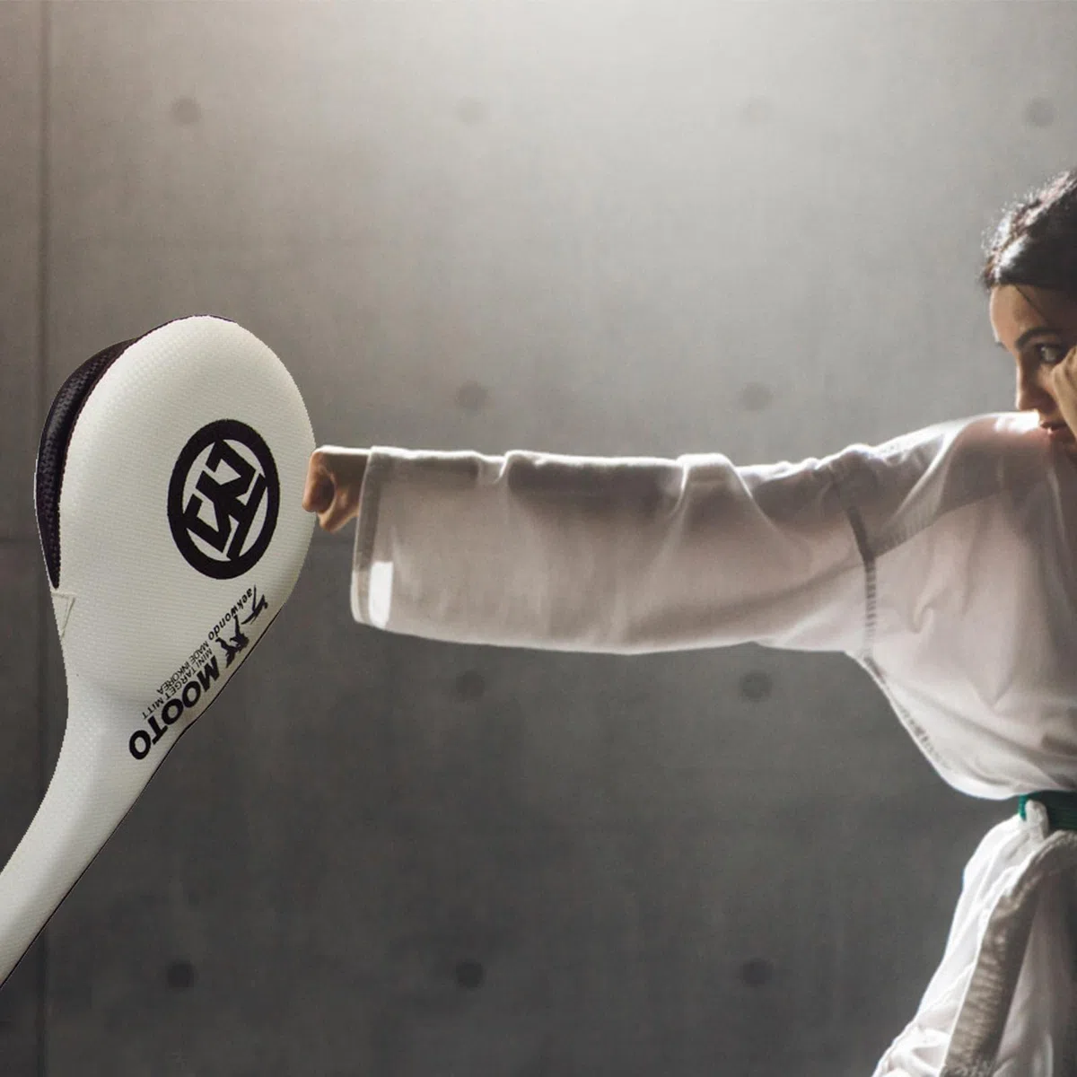 Almohadilla para Taekwondo - Blancos kárate Alta Elasticidad,Almohadillas llamativas para niños para Entrenamiento Kickboxing y Judo, diseño Almohadilla Patada