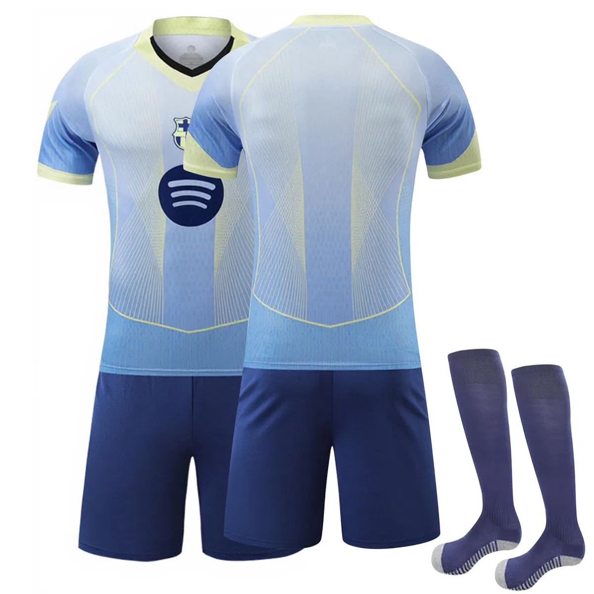 Barcelona Camiseta de Fútbol Personalizada 2024 2026 Casa y Visitante Niño y Hombre Camiseta de Entrenamiento DIY Nombre y Número con Conjunto Top Pantalón Corto y Calcetines Regalo de Fútbol