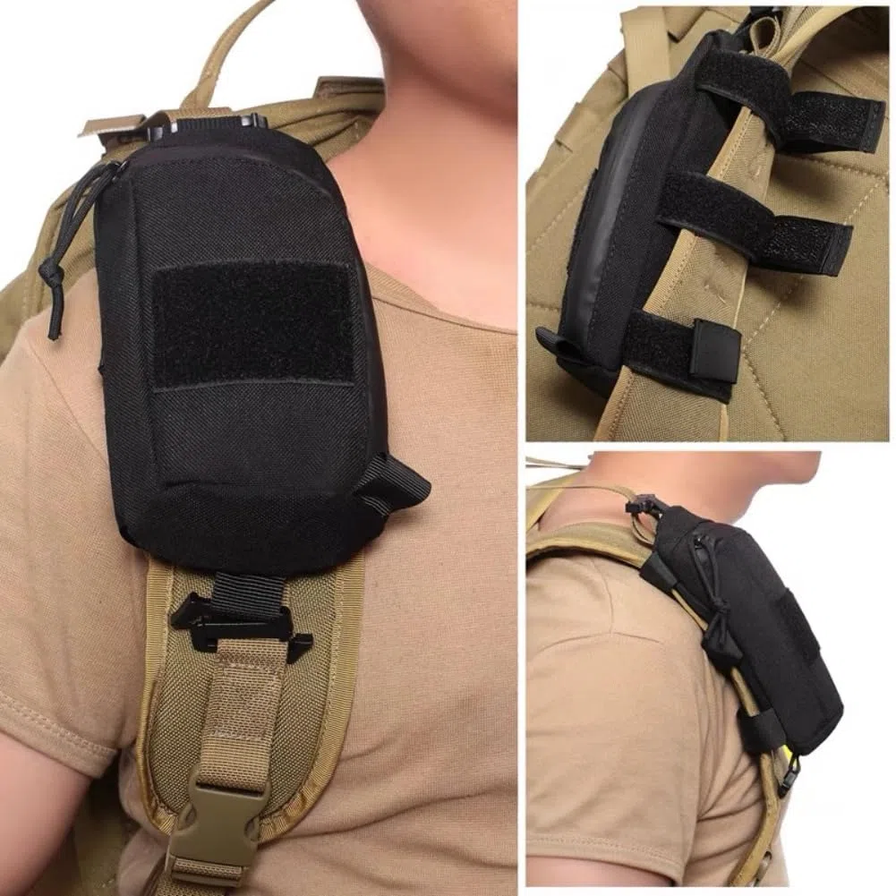 Mochila de Hombro con Bolsillo de Malla, Bolsillo Multiusos para Mochila con Material Resistente, Cierre Seguro y Acceso Rápido al Teléfono para Aventureros y Viajeros
