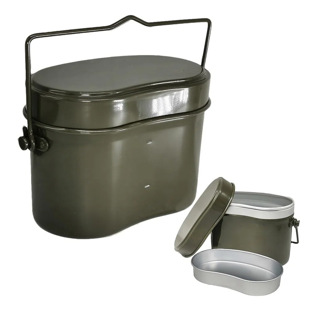 Juego de vajilla portátil para camping, cacerola de aluminio de grado alimenticio para marcas de volumen y diseño ergonómico para entusiastas del aire libre