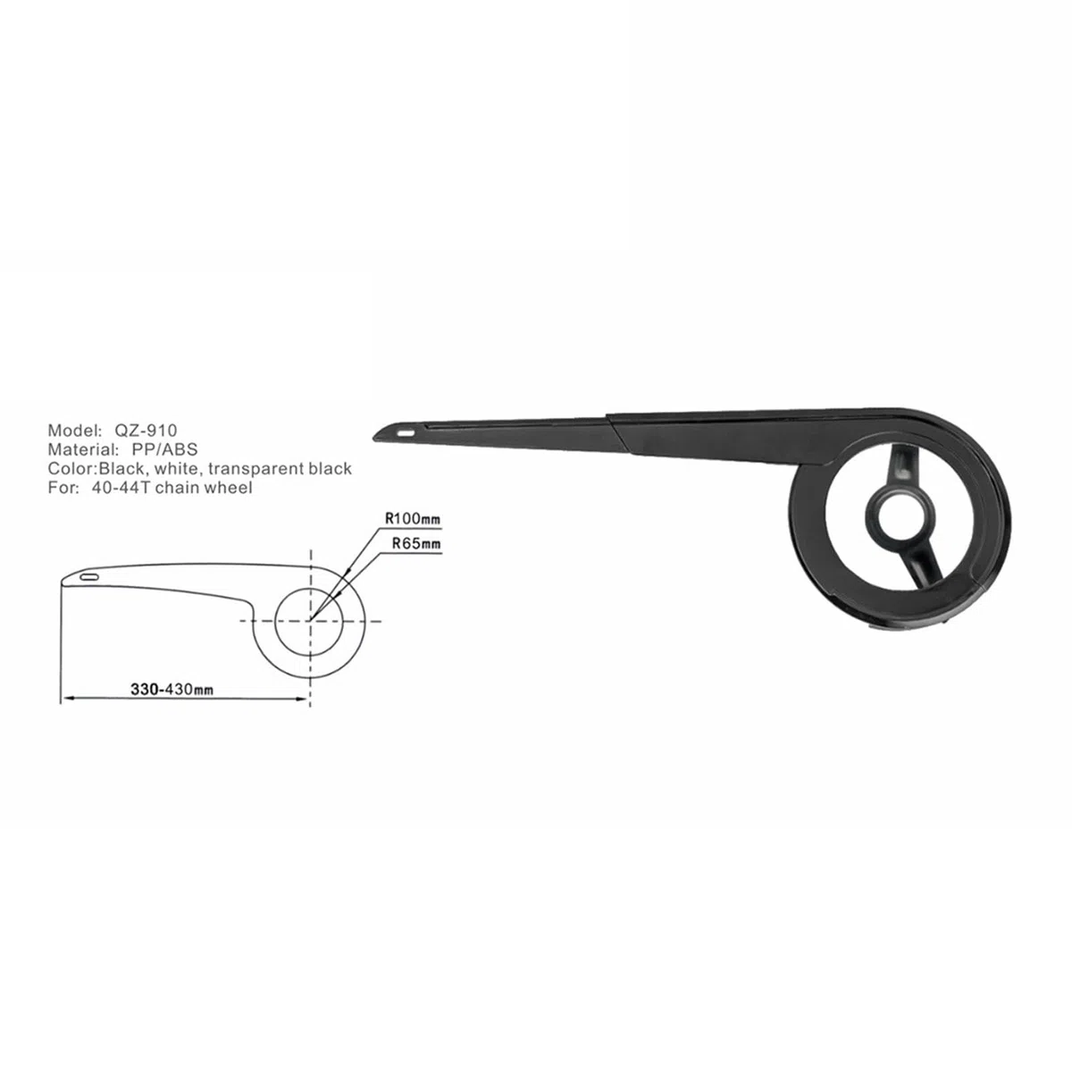 Perfeclan Funda Protectora de Cadena de Bicicleta, Juego de Bielas 40-42T, Protección Portátil para Ciclismo, Cubierta de Cadena Universal, Reemplazo de Carcasa