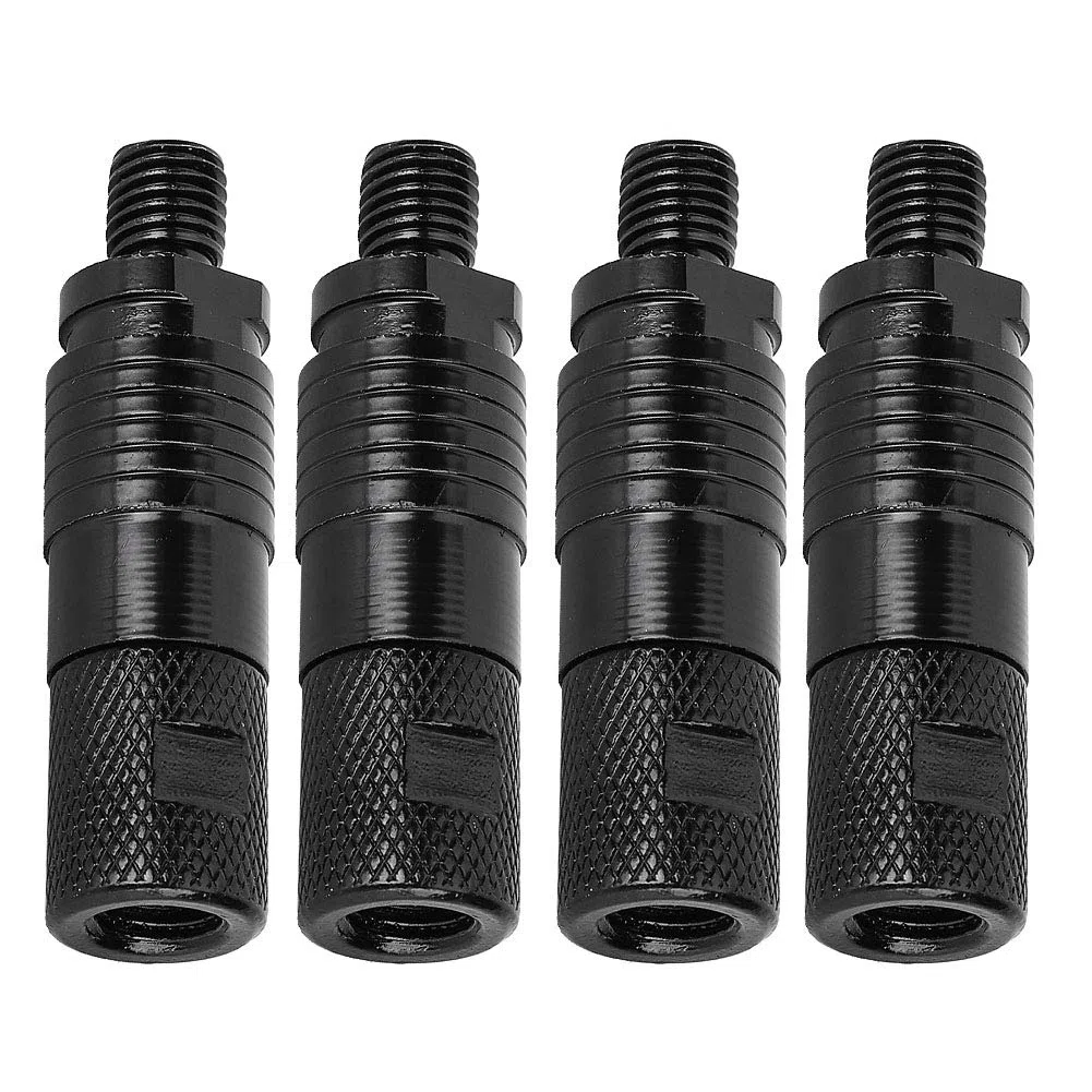 BuyWeek Conector de Alarma de Pesca Adaptador de Liberación, 4 Piezas 6 cm de Metal para Aparejos de Pesca (Negro)