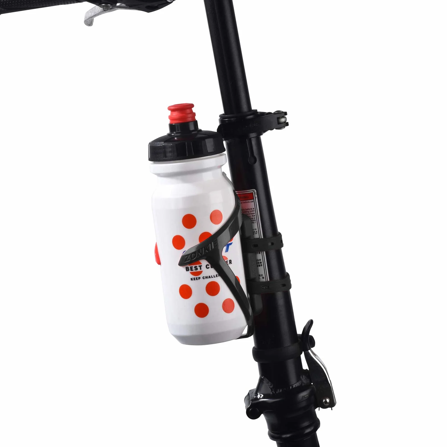 Portabidón de Bicicleta, Portabotellas de plástico para Bicicleta con Base de Montaje en el Techo. (Negro)