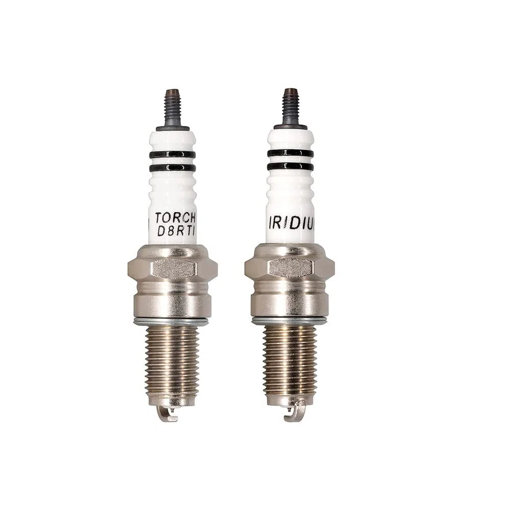 TORCH 2pcs D8RTI Iridio Bujía Reemplaza por N GK DR8EA D8EA DR8EIX DR8EGP DPR8EA-9 Bujía, por CHAM PION R6G Bujía, por DENSO X24ESZU9 IX24 X24ESR-U Bujía, OEM