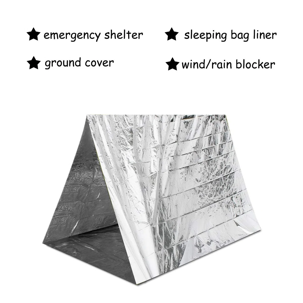 HONGXIN-SHOP Manta de Aslamiento 5 Pack Foil Supervivencia Primeros Auxilios Manta térmica para Esquí Maratón Senderismo Campamento Primeros Auxilio 160 * 210 cm