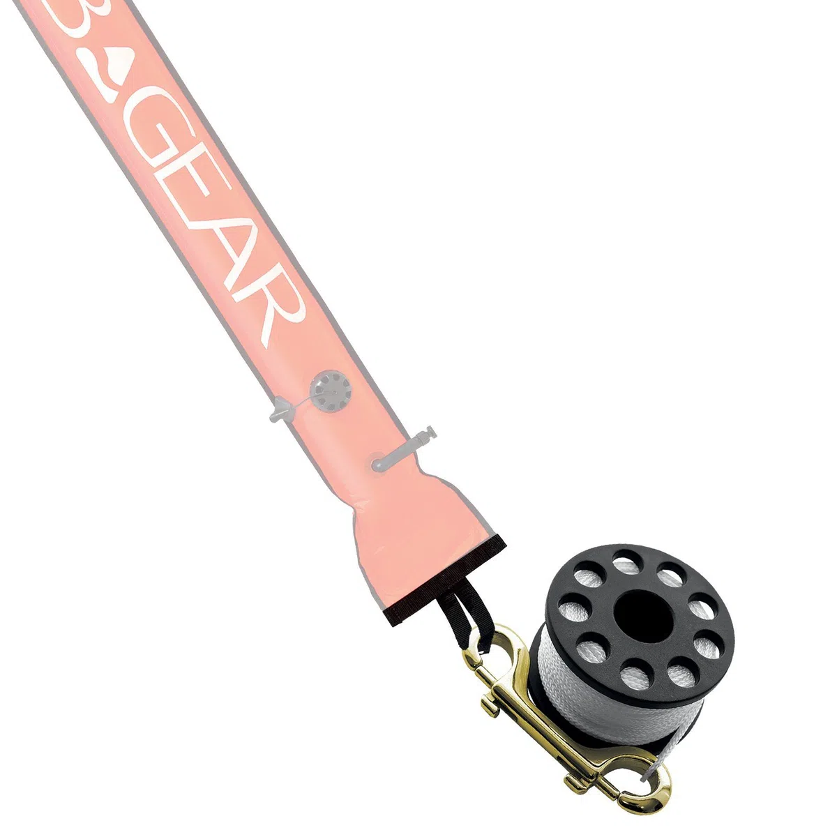 SCUBAPRO Mini Reel Small con mosquetón Doble de Acero Inoxidable (Aprox. 15 Metros).