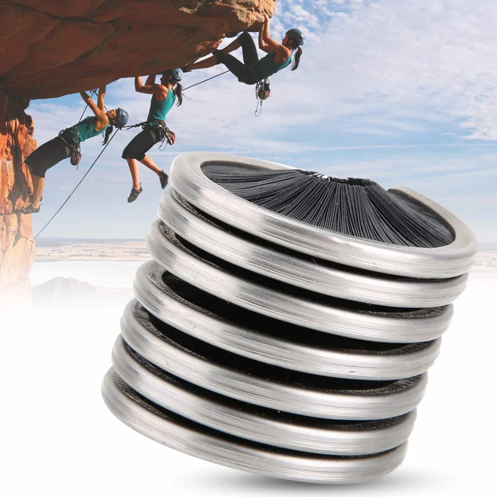Wakects Cepillo de Limpieza de Cuerdas de Acero Inoxidable y Nailon para Escalada y Espeleología Al Aire para Diámetro de Cuerda 8-13 Mm