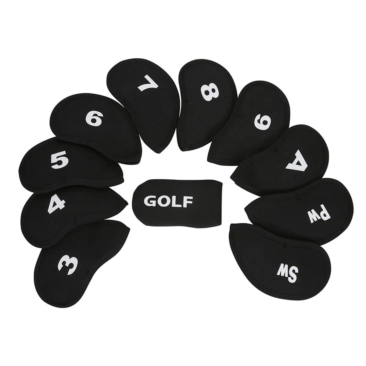 la Cabeza del Golf - 10 Fundas para Cabeza Golf, Etiqueta Bordada para Club,Accesorios Golf para Hombre, Funda para la Cabeza del Conductor, se Adapta a la mayoría