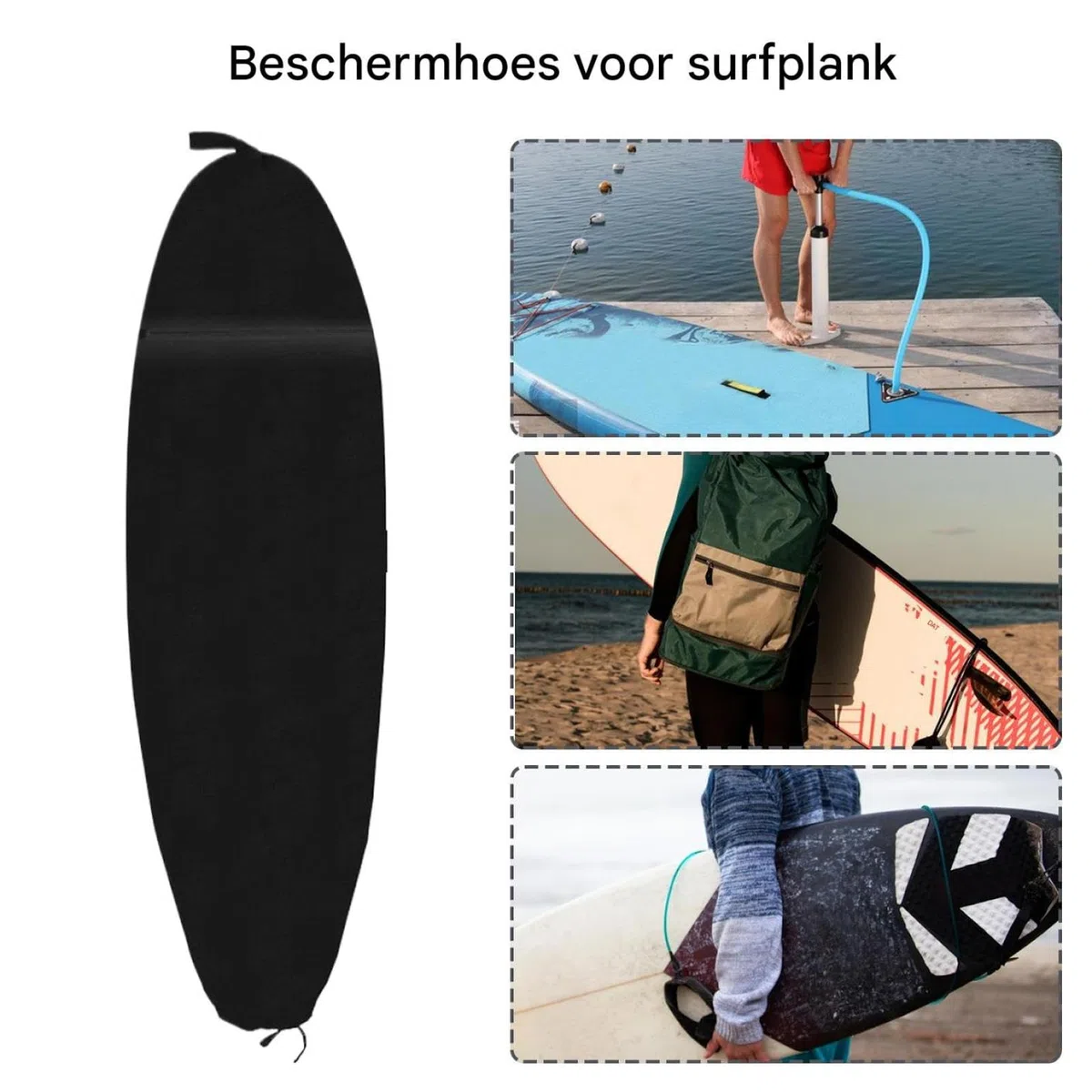Bolsa de tabla de surf - Diseño portátil plegable con capacidad, funda duradera para skate y snowboard | Bolsa de viaje para adultos, jóvenes, paddleboard, snowboard, skate, surf, esquí al aire libre