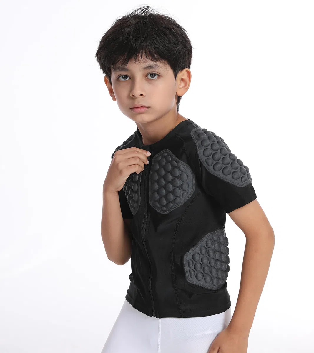 Topeter Protector de pecho y costillas de portero de hockey sobre ruedas, camiseta protectora de paintball para niños y jóvenes