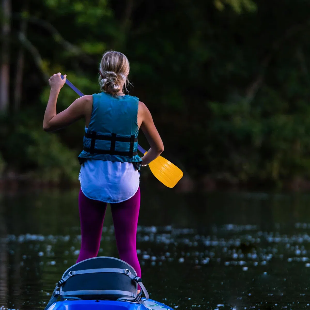 Anneome Para Kayak Inflable 2 Piezas 43.30 Pulgadas Paleta De Plástico Ligero para Deportes Acuáticos Navegación Exterior Barco Hinchable