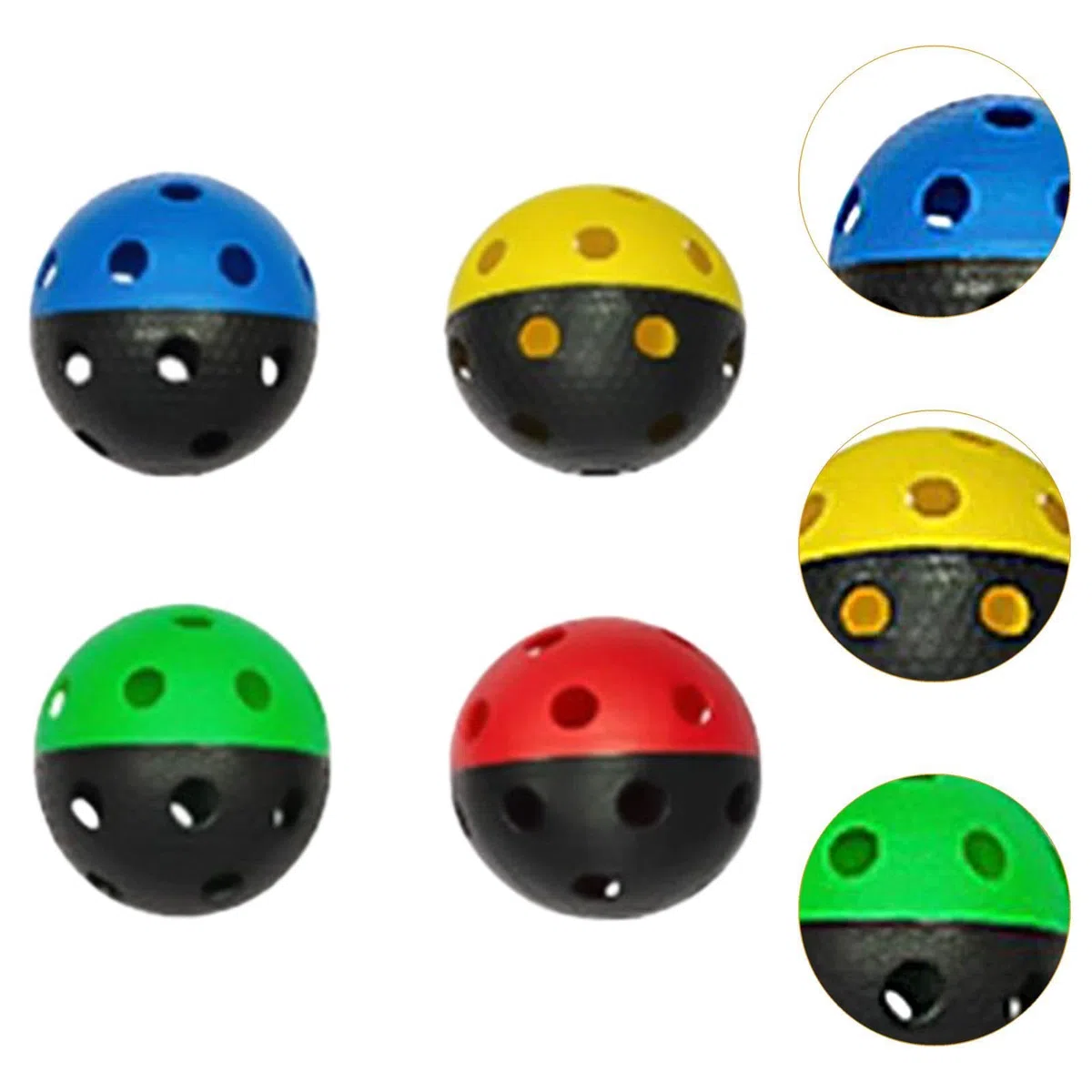 4 Bolas de Floorball Unihockey, Ligeras, 26 Agujeros, Pelotas Huecas de competición, Floorballs para Equipos de Juego, Gimnasio al Aire Libre