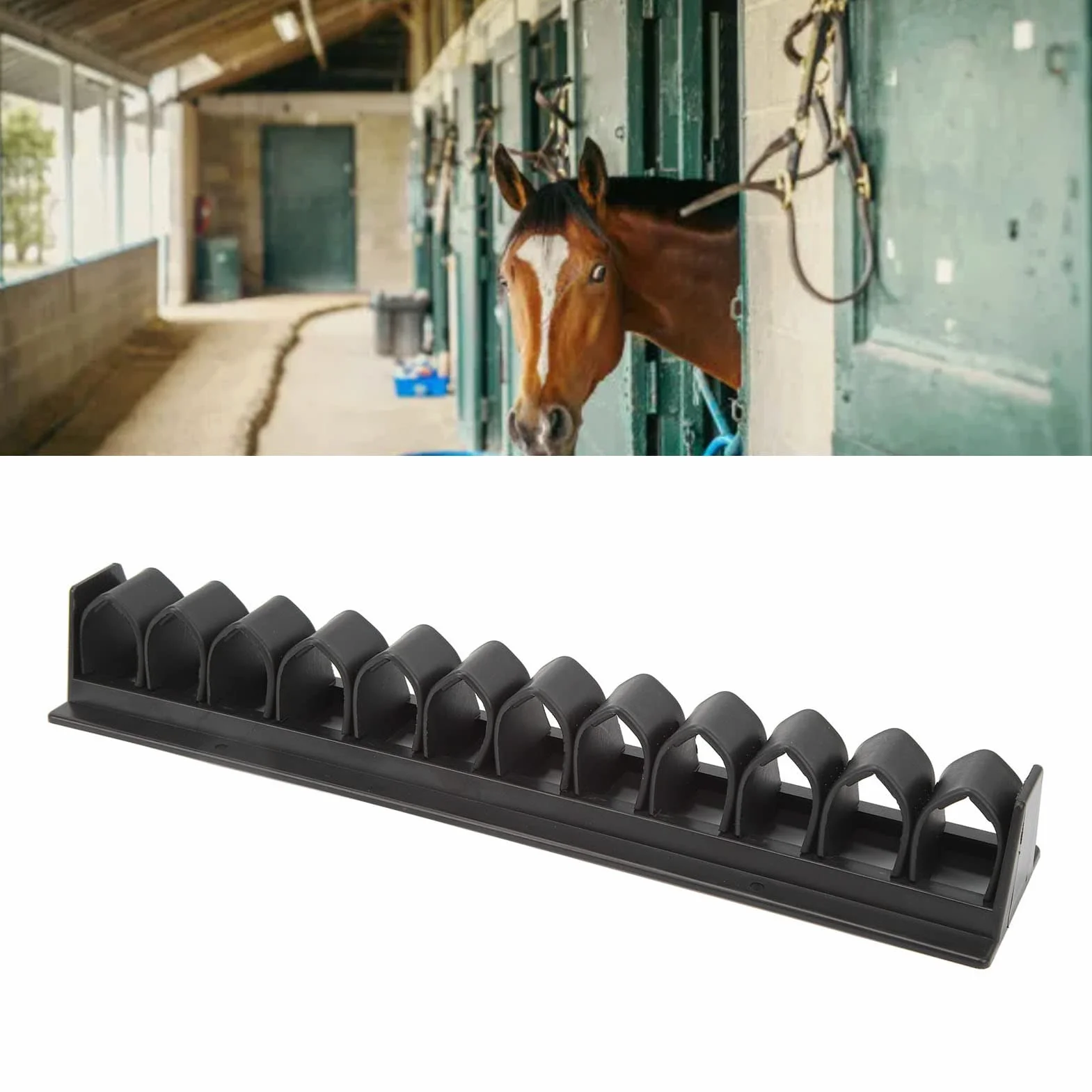Alomejor Soporte para Fustas y Látigo de Caballo Montado en la Pared - Mantenga su Establo Organizado