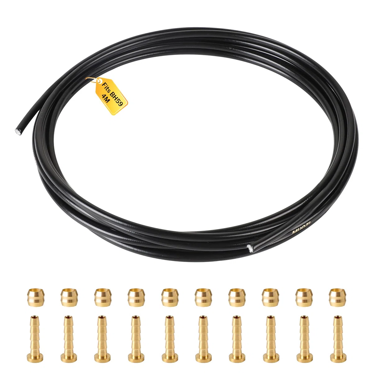 Tubo de freno hidráulico para bicicleta 4 m Frenos de disco, Manguera de freno hidráulica con 10 insertos de conexión de oliva, Accesorios para SRAM/Shimano BH59 MTB Bike Ciclismo (10000 PSI)