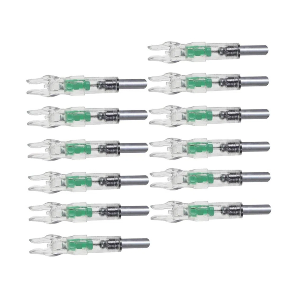 Nocks iluminados para Flechas, Nocks de Flecha LED Plástico Luminoso Tiro con Arco Iluminado Flecha con Cola de Arco 12PCS Color Aleatorio