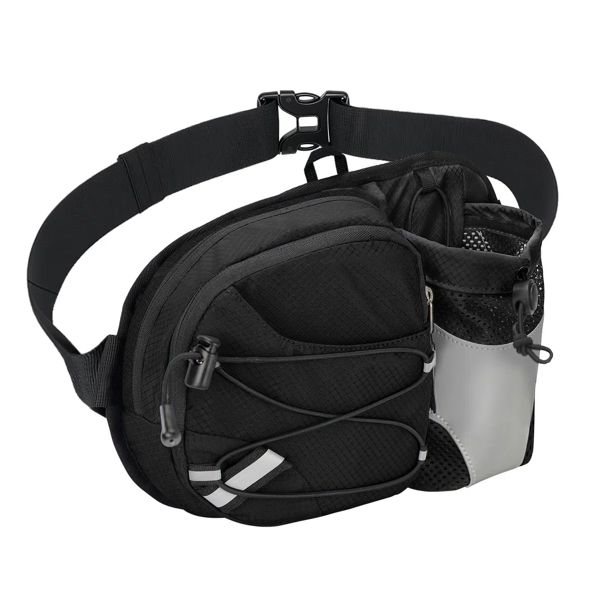 Riñonera Deportiva Hombre Mujer con Soporte para Botellas Impermeable Running Bolsa de Cintura para Correr Ciclismo Senderismo