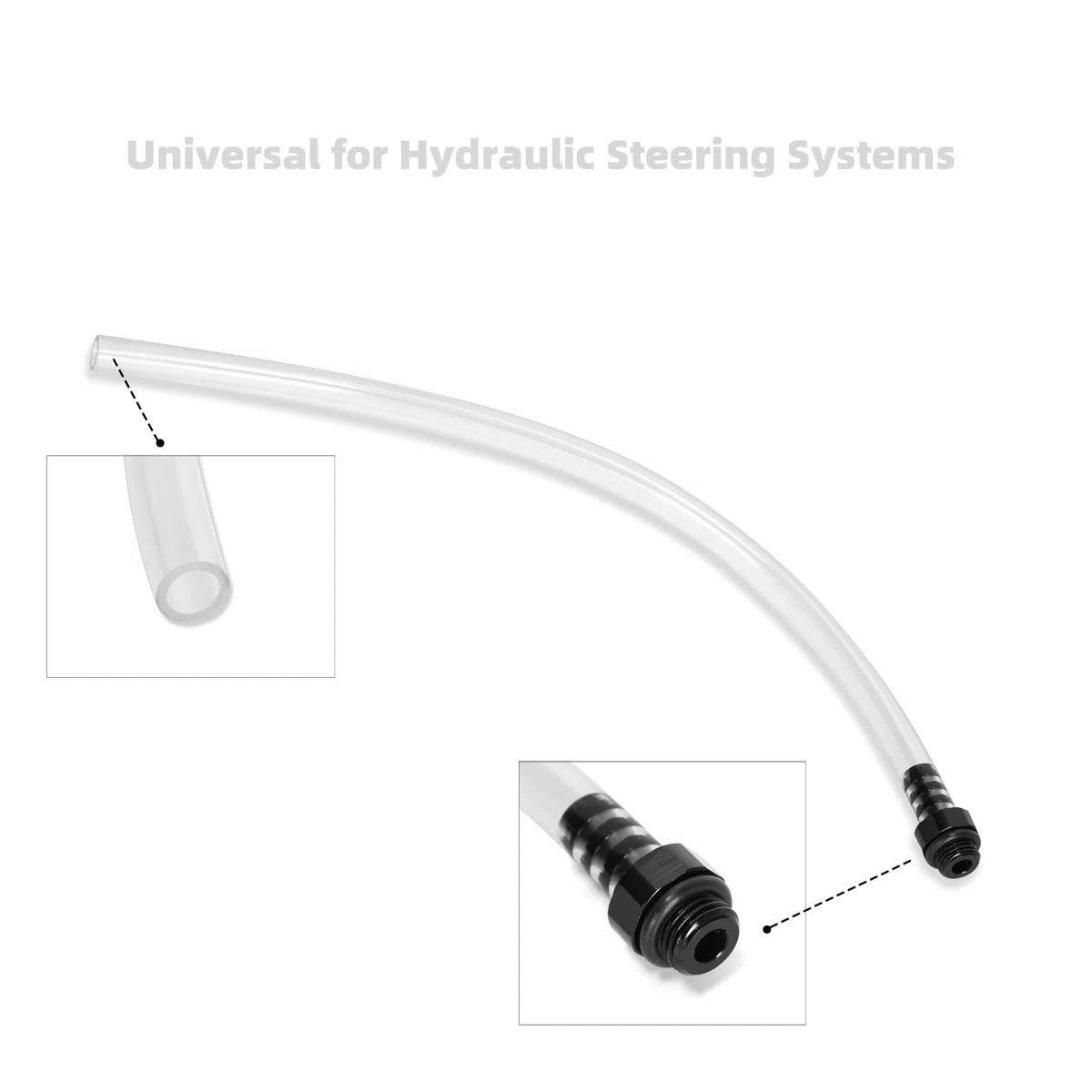 2PCS HA5438 Kit de purga de dirección hidráulica Kit de tubo de relleno de fluido de dirección hidráulico utilizado para todos los fueraborda, compatible Con Seastar Baystar Ultraflex Seafirst Vervor