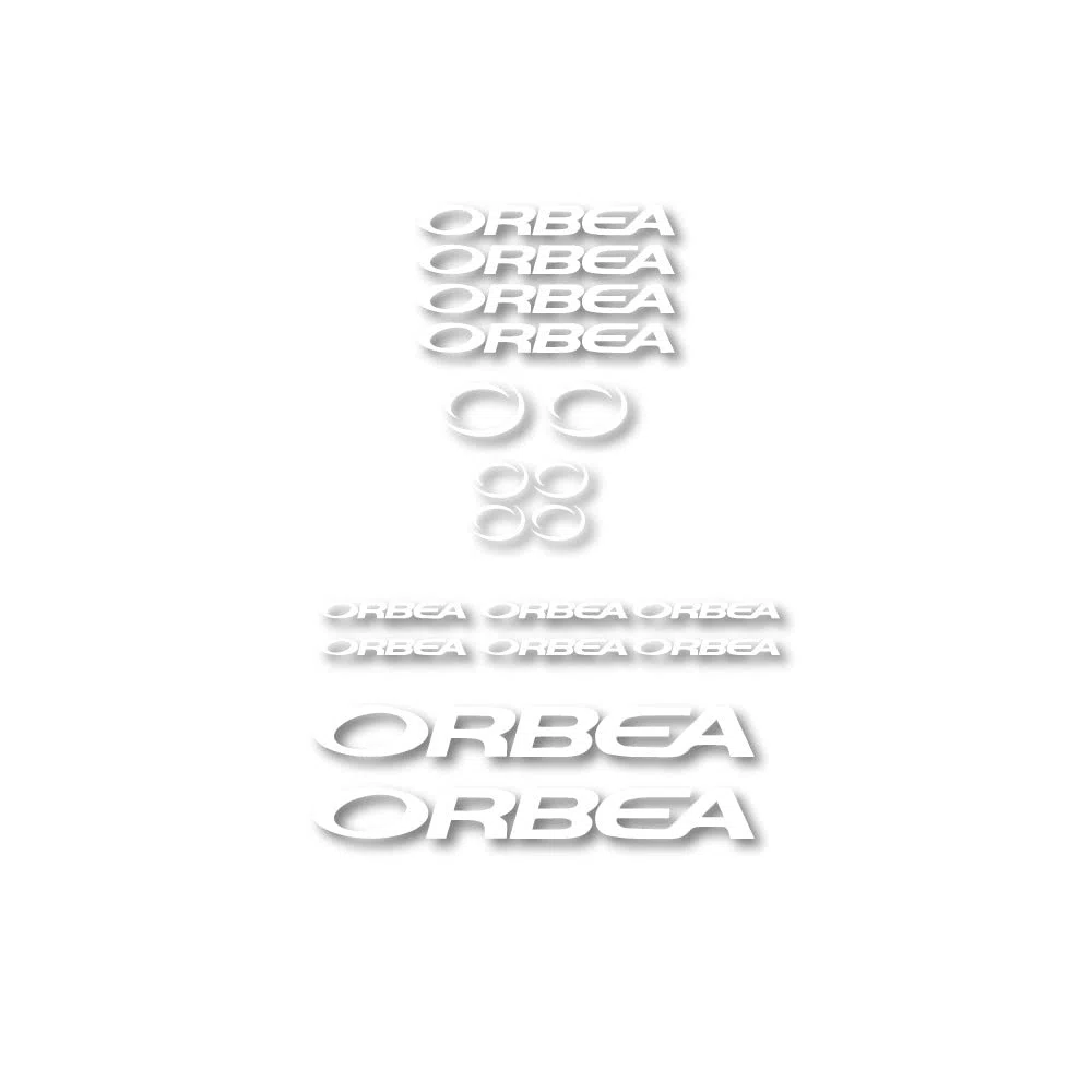 Pegatinas compatibles con cuadro bici orbea mod-18 Blanco