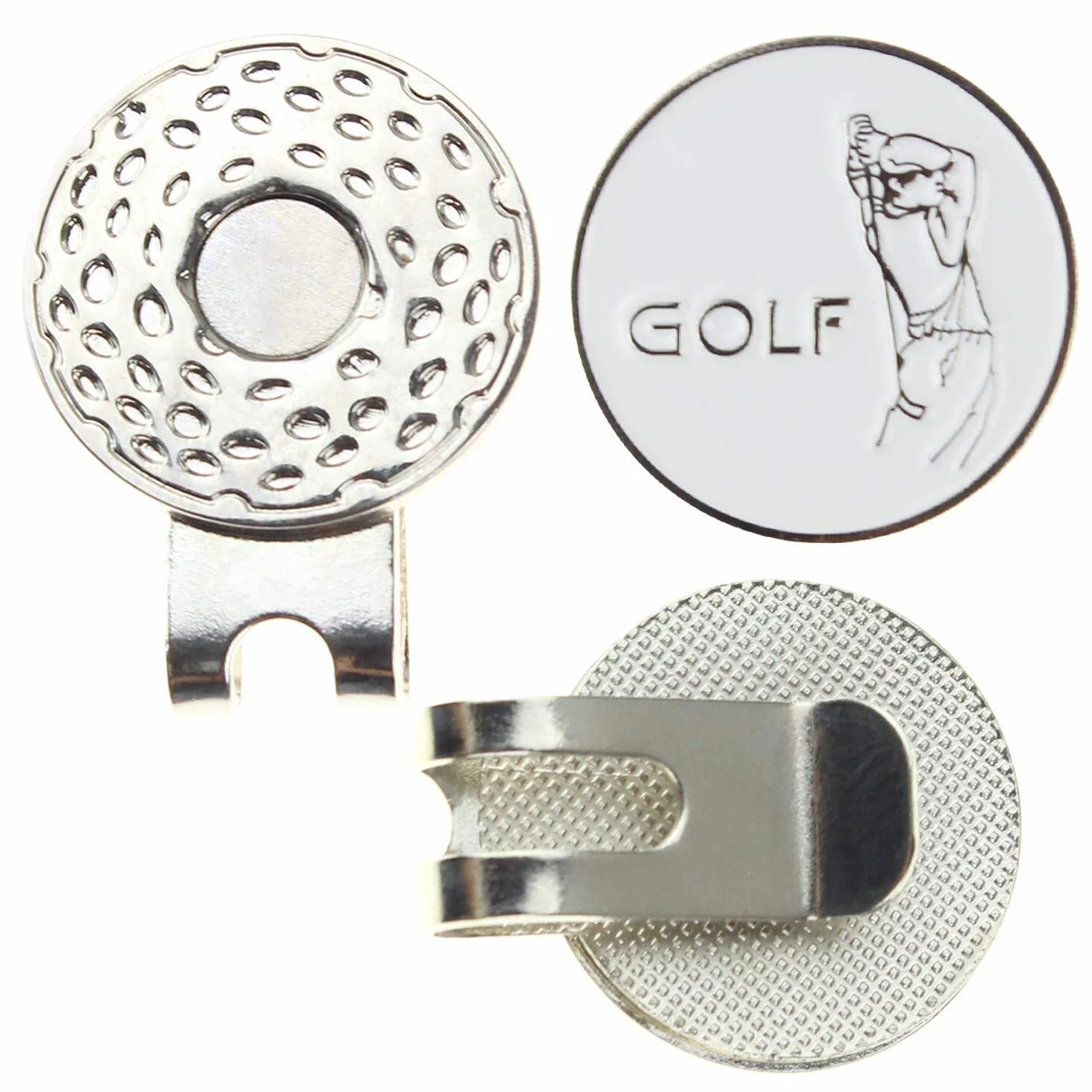 Kofull Marcadores de Pelotas de Golf de Goma, Clips Magnéticos de Silicona, 3 PCS