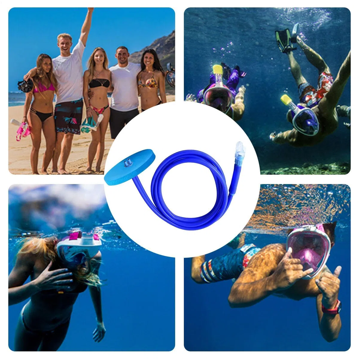 Tubo Respirador Para Natación - Snorkel Totalmente Seco Alargado,Tubo De Respiración Subacuático - Para Hombre Adulto Joven Adolescente Principiante Apnea Buceo Deportes Acuáticos Subacuáticos