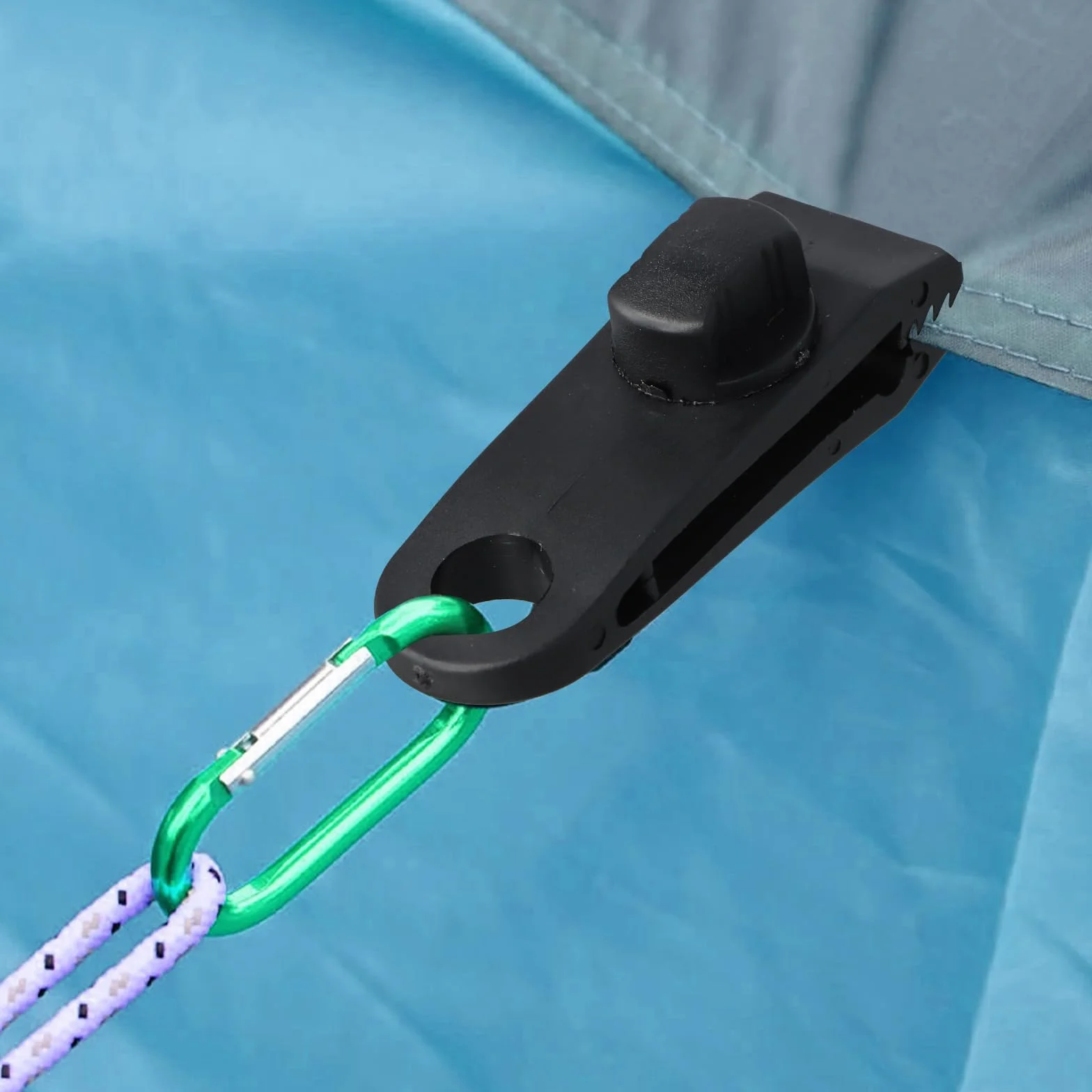 20 Piezas Clip para Lona, Tarp Clips, Clip Tienda Clips de Lona, Clip para Toldos y Lonas, para Toldo, Carpas, Cámping, Cortinas, Negro