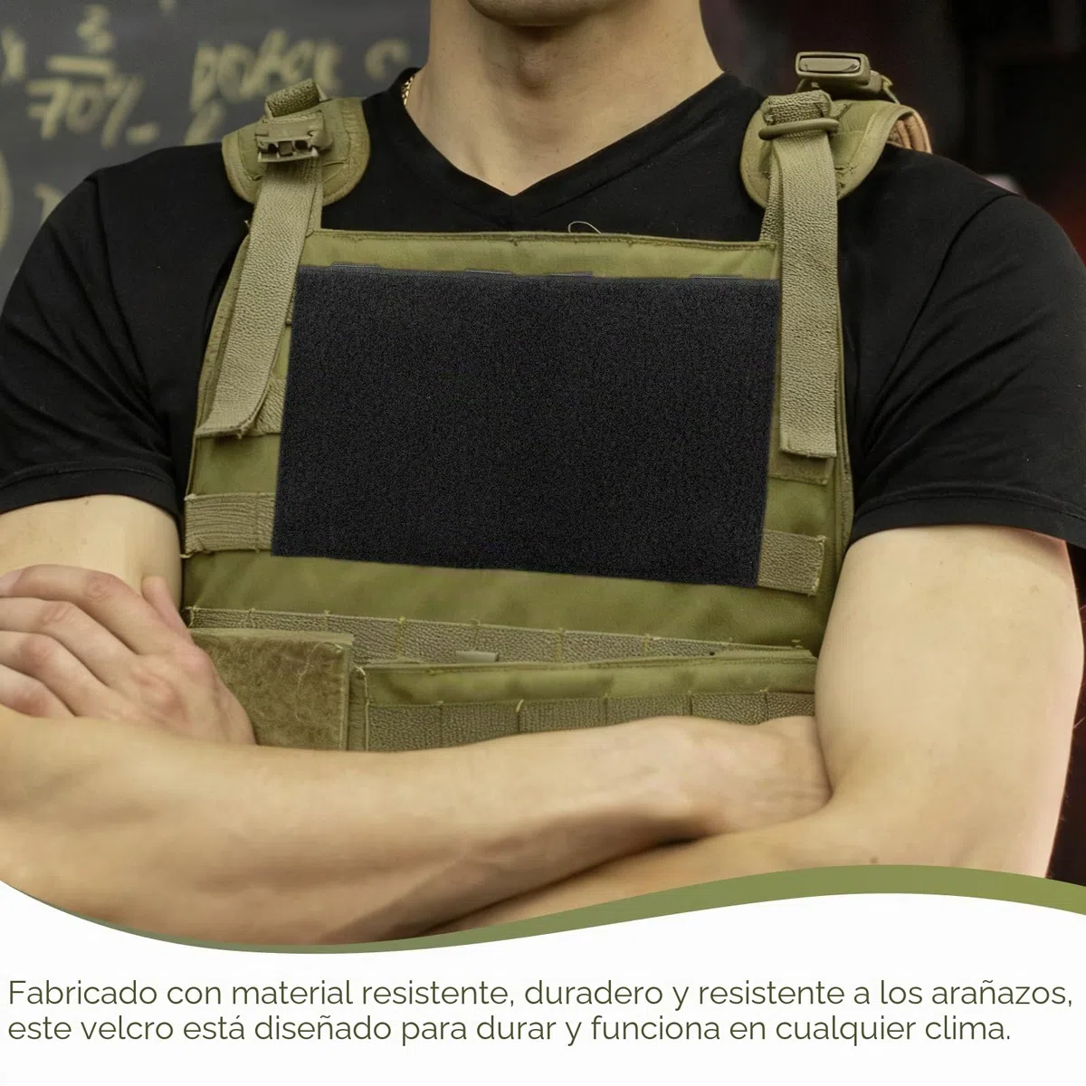 Molle Panel Hook Pad táctico moral – Tactische Morale Patches Board Hook Pad 25 x 15 cm, adaptador de Molle para mochila o chaleco táctico, parche de superficie de para mochila, parche de parche