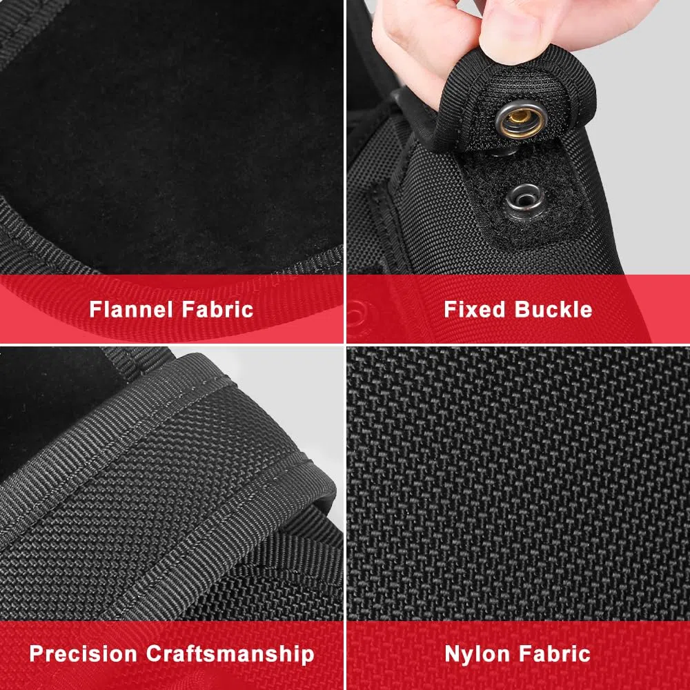 Funda de Pistola, Tela Oxford 1680D, Funda de cinturón Derecha/Izquierda con Bolsillo Lateral para Cargador para Pistolas de 9 mm, 380 45ACP