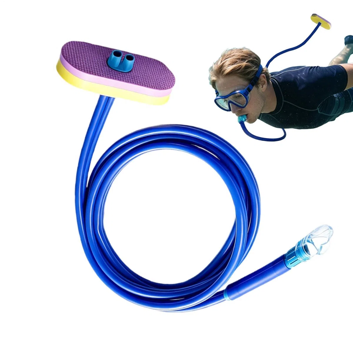 Snorkel para Natación | Boquilla Larga Ligera Antideslizante - Equipo de Snorkel para Nadadores Adultos,para Buceo Apnea Piscina Exterior Vacaciones Viaje