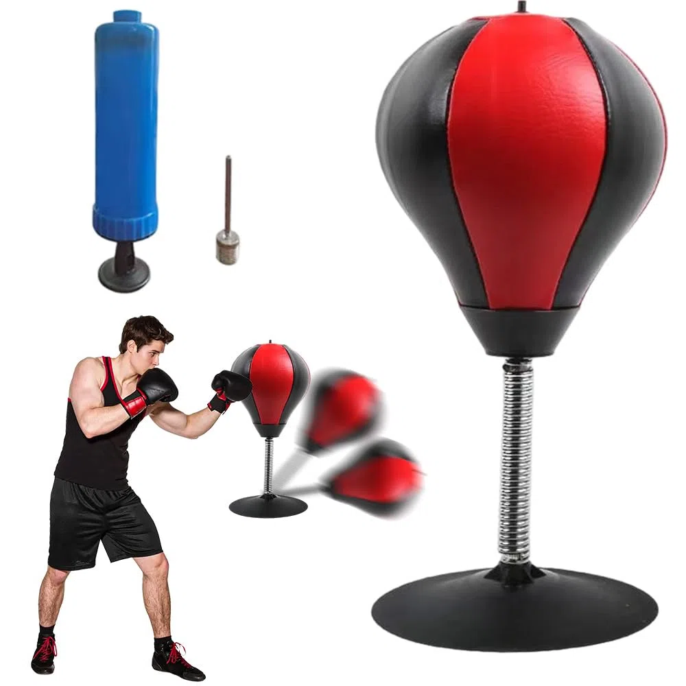 Saco de Boxeo de Escritorio con Ventosa Súper Fuerte, Mesa de Punchingball, Saco de Boxeo de Mesa, Mini Sac de Boxe para Actividad En Casa y En La Oficina para Aliviar El Estrés