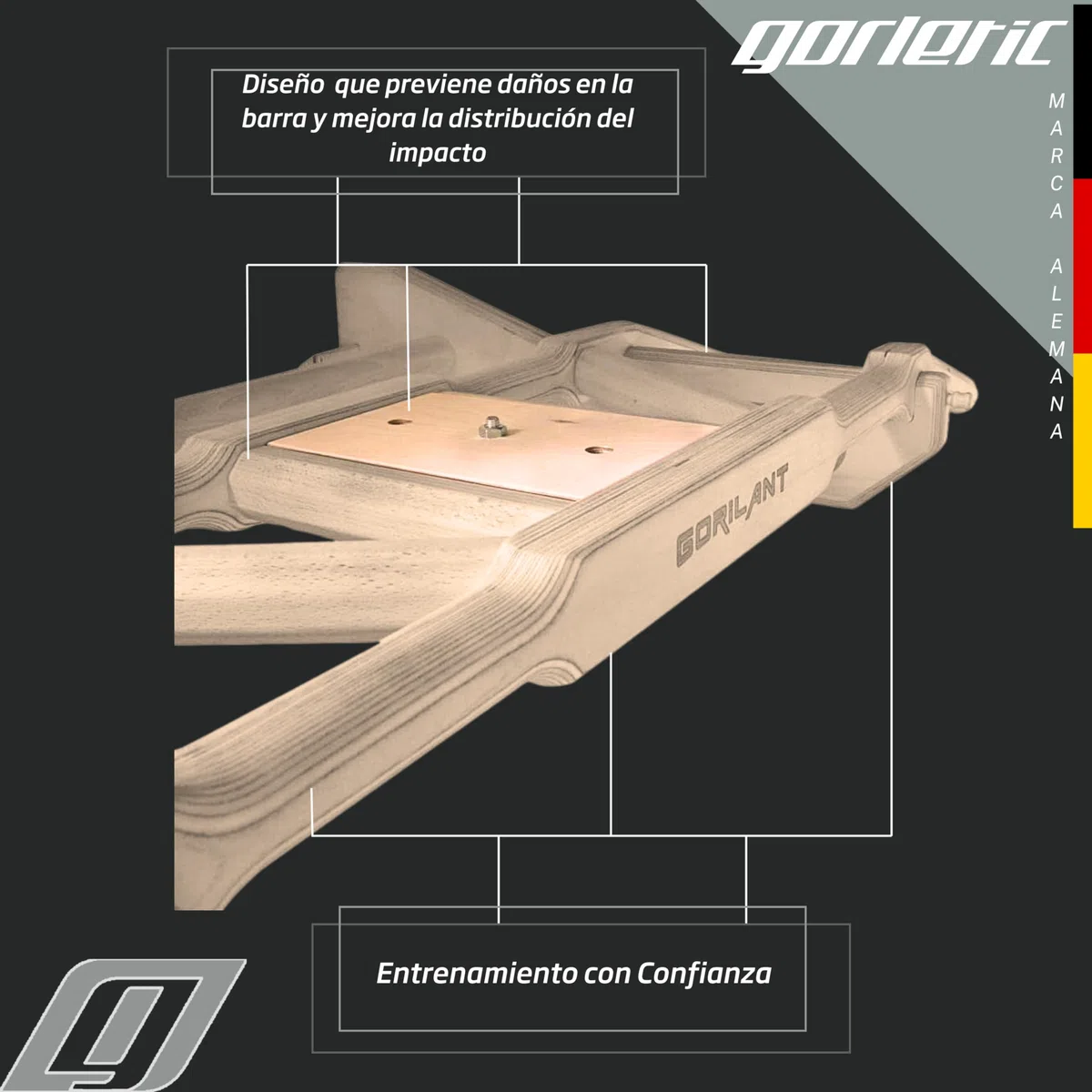 Gorletic Soporte Saco de Boxeo para Barra de dominadas Titan