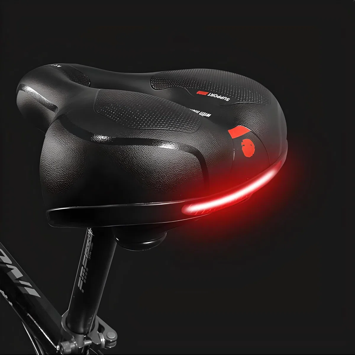 Retoo Sillín de bicicleta con espuma viscoelástica cómoda y suave, asiento de bicicleta con cubierta impermeable, ergonómico, ancho, transpirable, cómodo, amortiguador de golpes, para bicicleta de