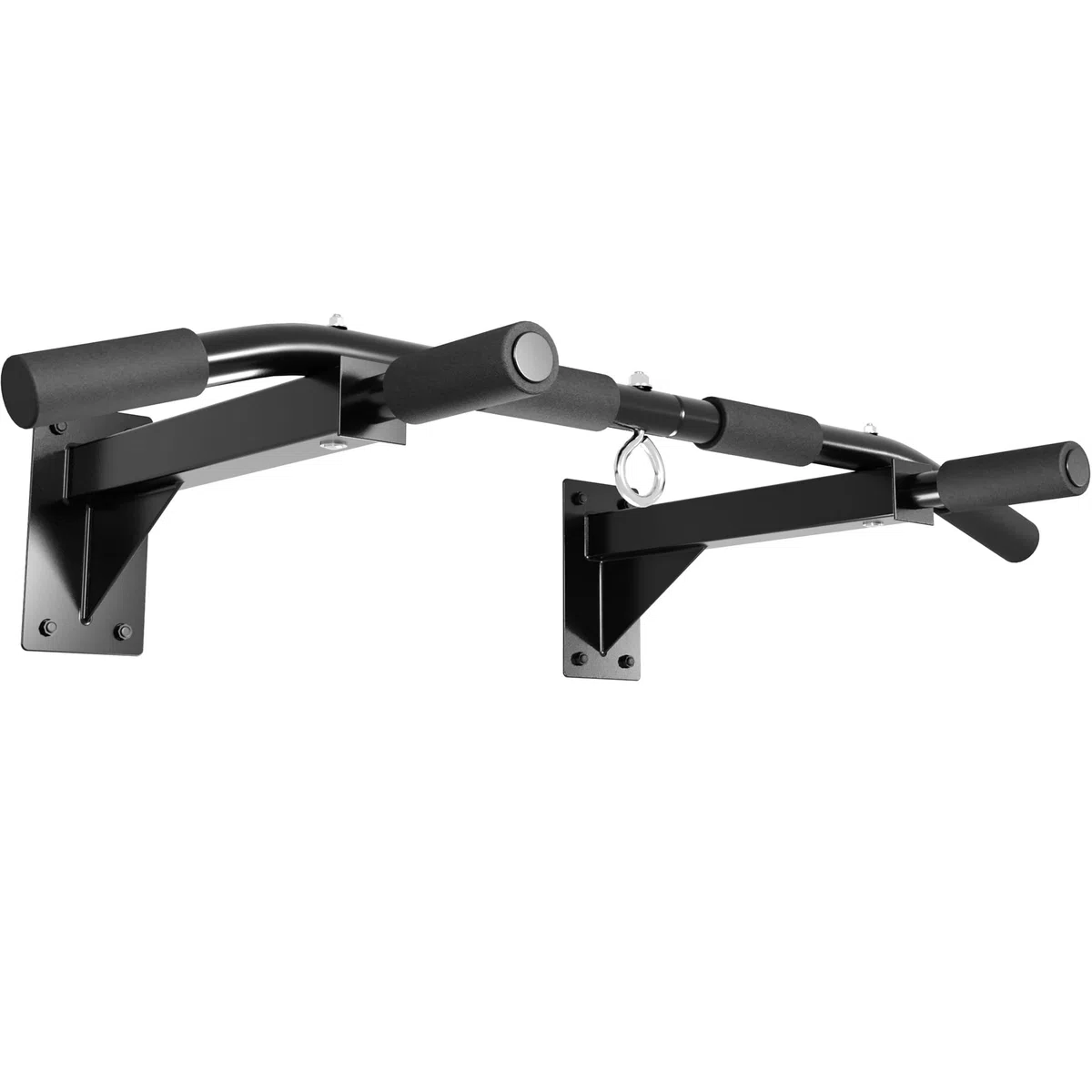 Barra de dominadas para montaje en pared hasta 200 kg, de acero con asas acolchadas, accesorio de fitness lanza de flexiones para entrenamiento en casa para diversos ejercicios deportivos