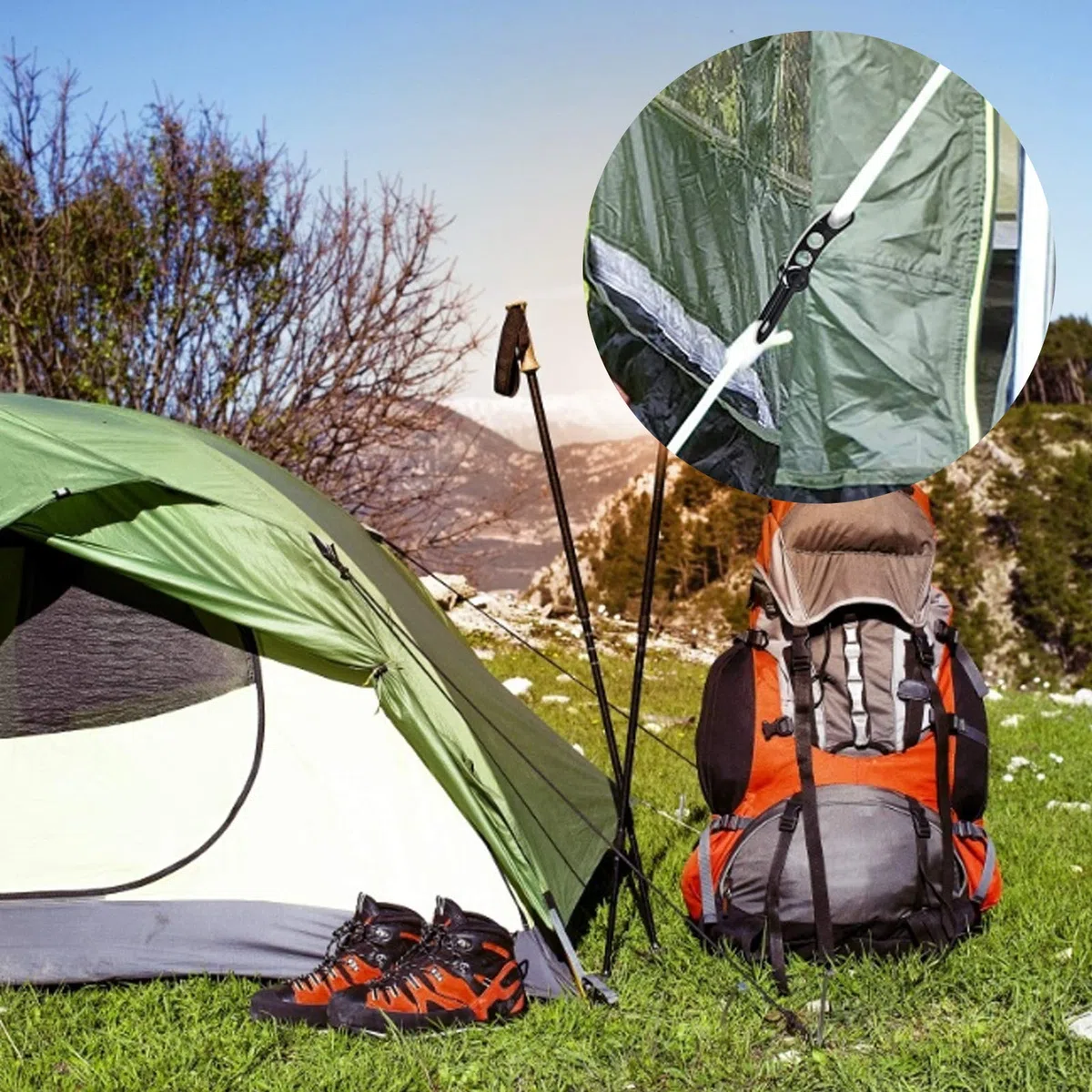 24 Piezas Acero Inoxidable D Anillo Grillete Lock Juego de Grilletes de D Ring Shackles Ajustable con Cuerda al Aire libre de 3 m para Accesorios de Aparejo, Transporte, Camping, Deportes y Senderismo