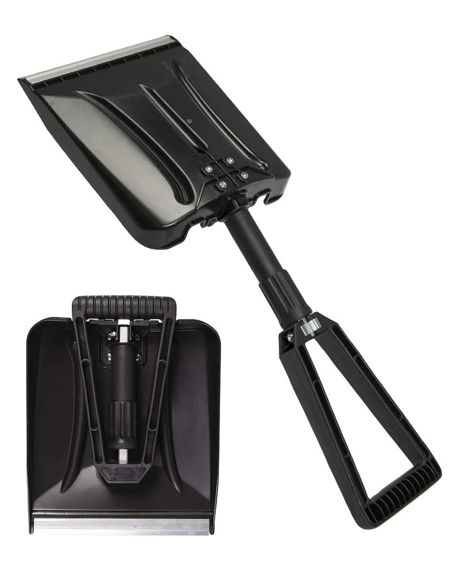 Pala de Nieve Plegable de ABS Negro