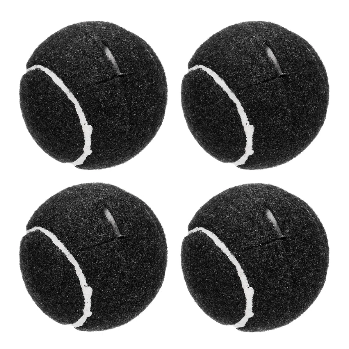 QUARKZMAN 4 Piezas de Bolas de Tenis Precortadas para Andadores, Accesorios Universales de Deslizamiento para Patas de Muebles y Protección de Suelos, Negro