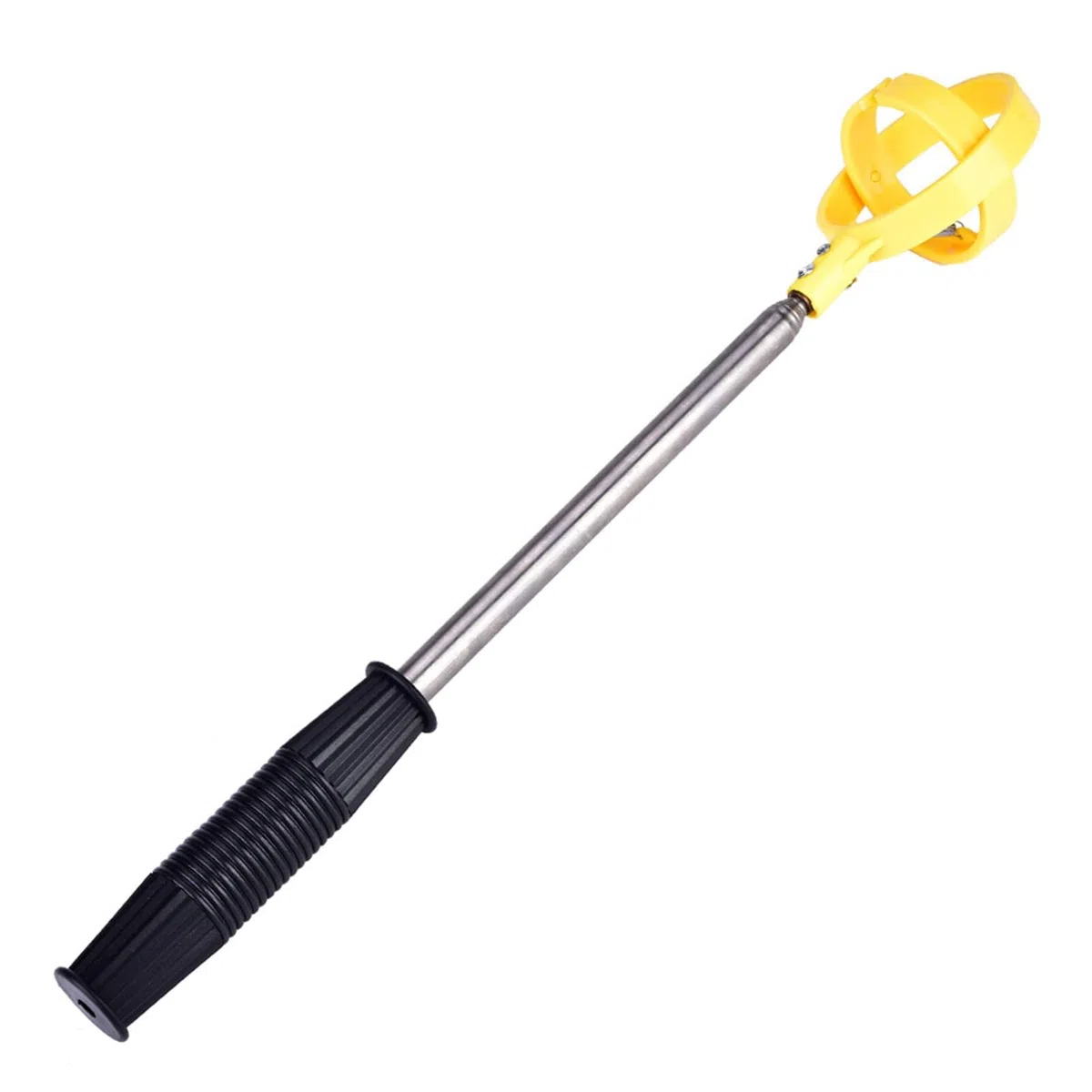 Recogebolas de Golf, Recogedor Telescópico Acero Inoxidable Amarillo para Jugadores de Golf, Entrenamiento en Campo y Practica de Precisión
