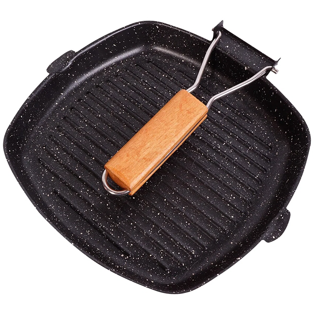 Sartén Antiadherente - Utensilios De Cocina Antiadherentes, Utensilios De Cocina Ligeros Para Campamento | Sartén Antiadherente Con Mango Plegable, Equipo De Cocina Al Aire Libre Para Cocinar Filete D