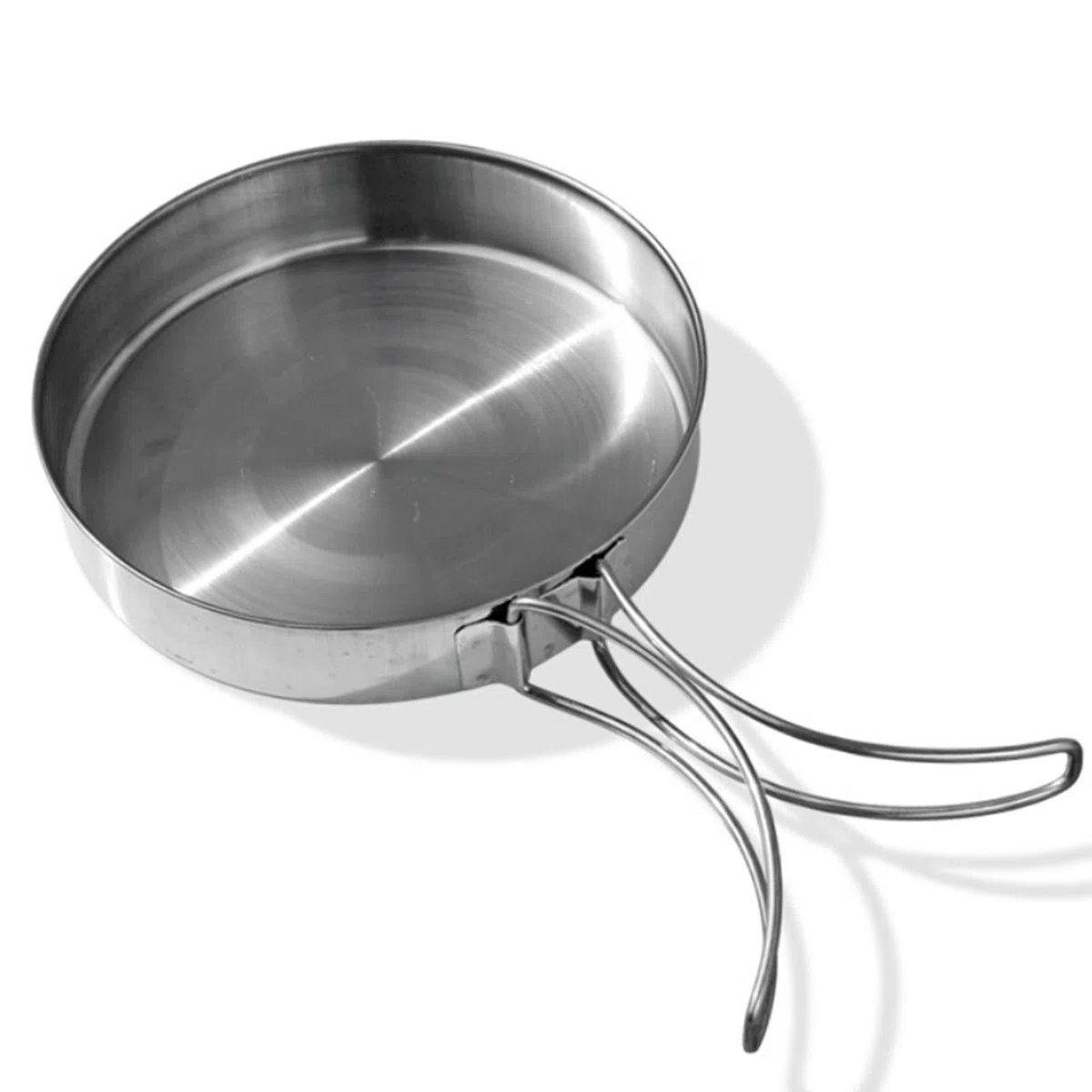 Sartén de camping, plato de 15 cm con mango plegable, sartén ultraligera para camping, picnic, utensilios de cocina portátiles y duraderos, sartén de camping al aire libre para cocinar filete de huevo