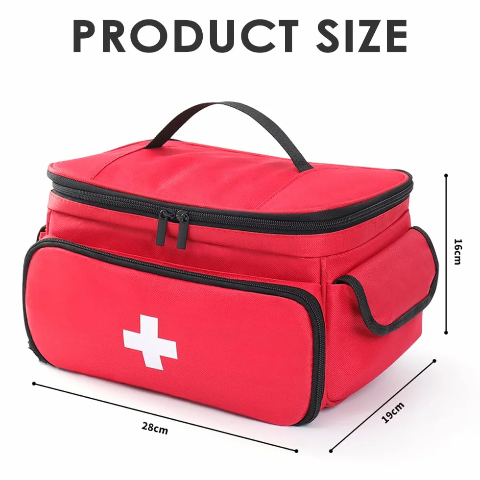 Botiquín de Primeros Auxilios, Portátil Bolsa Médica Vacio Gran Capacidad Bolsa Botiquin Médico Vacío con Correa, Impermeable Botiquin Viaje para Hogar,Viajes