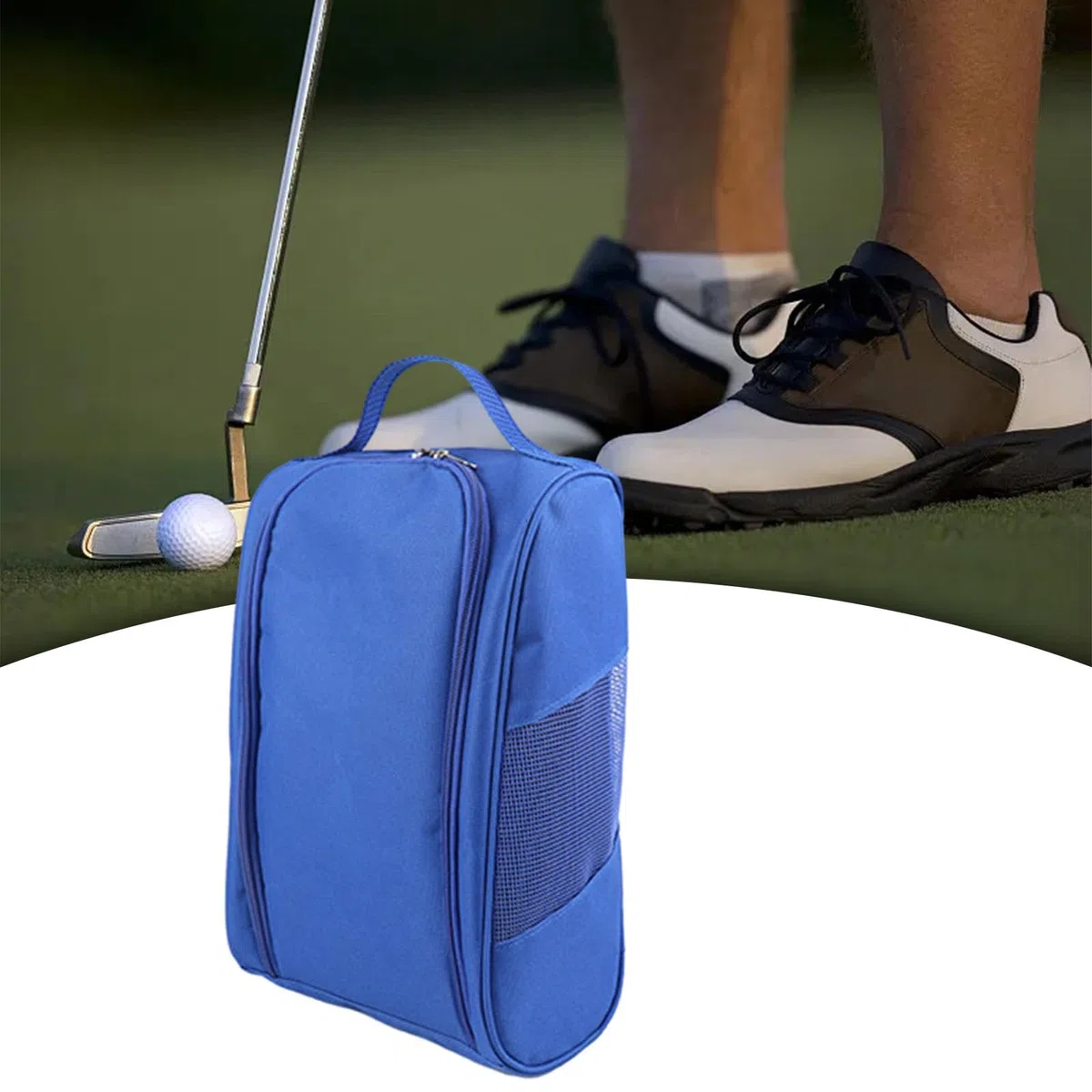 rockible Bolsa para Zapatos de Golf, Estuche Organizador para Zapatos Deportivos, Bolsa portátil para Accesorios de Golf, Bolsa de Transporte para Zapatos para