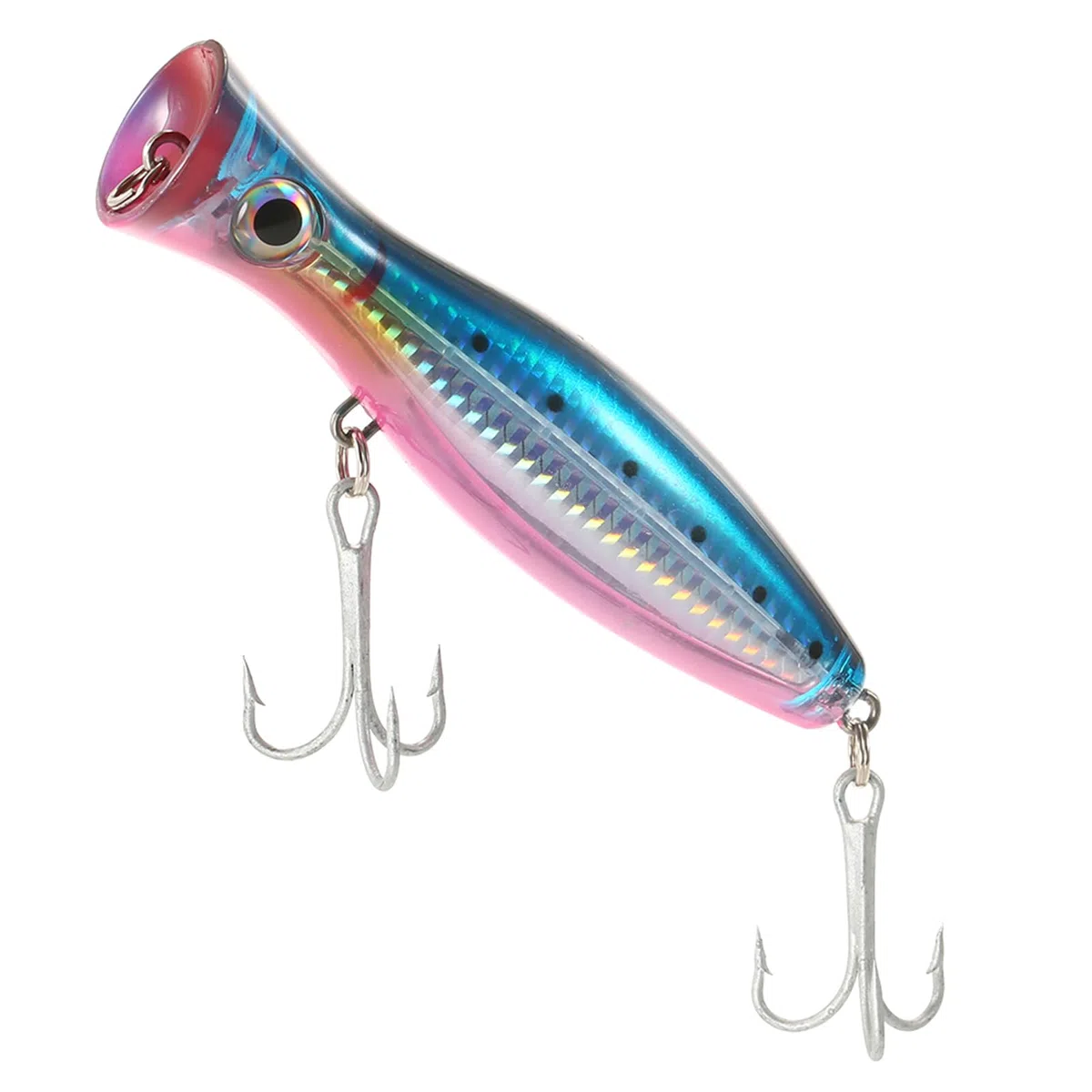 Aoresac LURO POMBRAR Grande 12 Cm / 45g Señuelo de Foca Artificial, Señuelo de Pesca de Popper Dura con Ojos 3D y Gancho de Pesca, Colores Brillantes para Agua Dulce de Agua Salada,