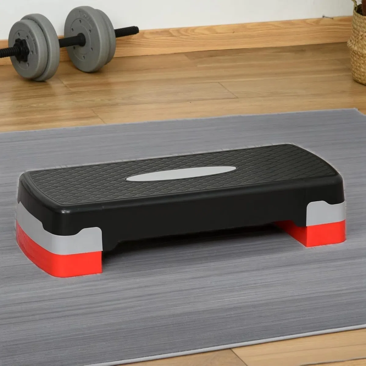 Plataforma Step Fitness Ajustable con 2 Niveles | Steps Aerobic Antideslizante para Ejercicio en Casa y Gimnasio | Banco Step Fitnes para Cardio, Perder Grasa y Entrenamiento en Casa