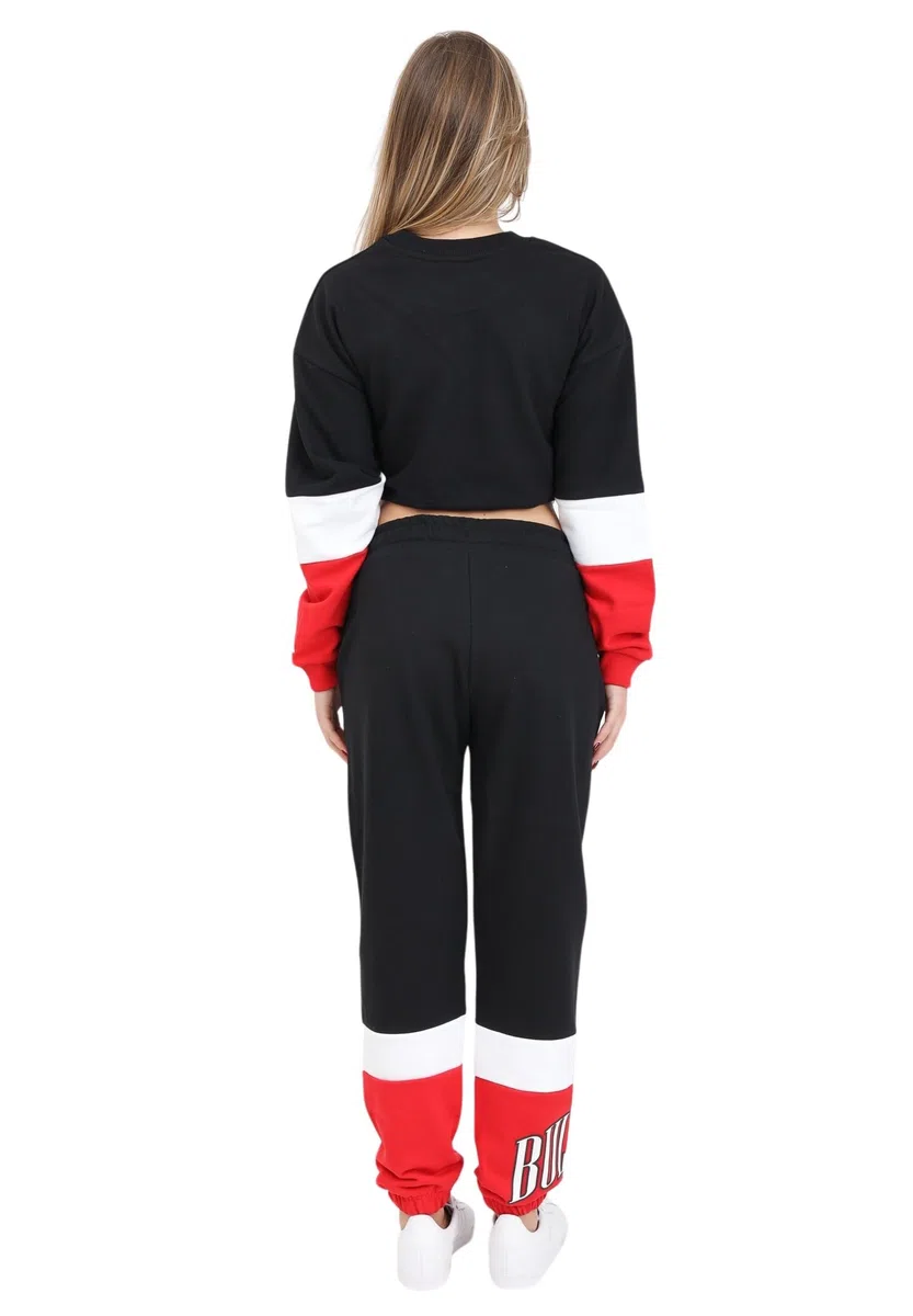 New Era Era Chicago Bulls NBA Colour Block - Pantalones de mujer negros