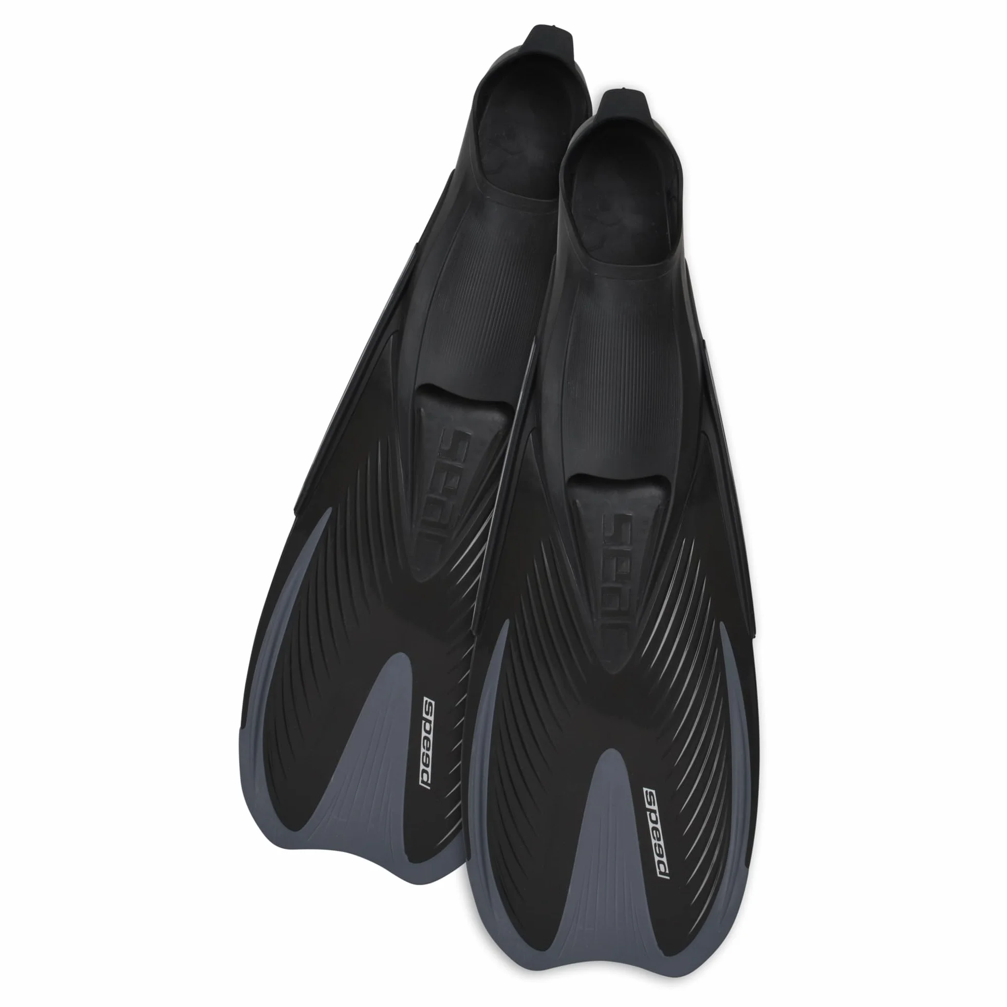 SEAC Speed, Aletas de Snorkel para Mujeres, Hombres y niños con calzante Cerrado, Negro, 42/43