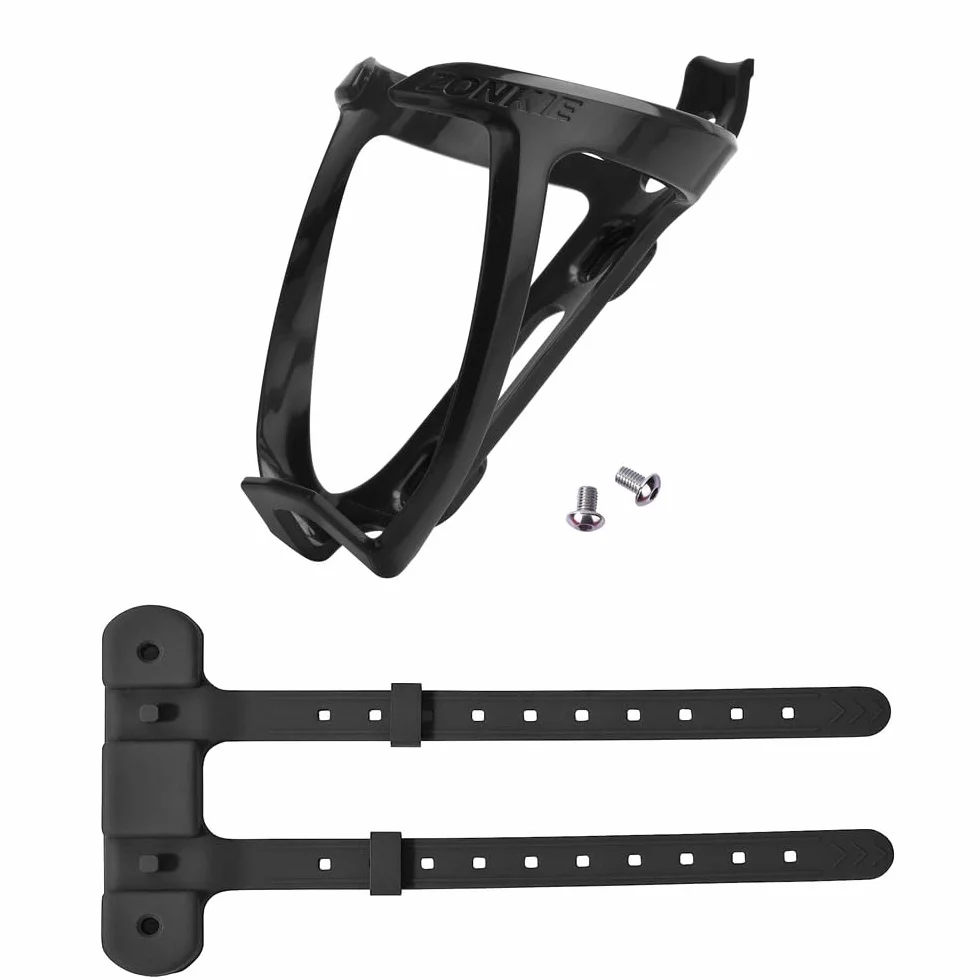 Portabidón de Bicicleta, Portabotellas de plástico para Bicicleta con Base de Montaje en el Techo. (Negro)