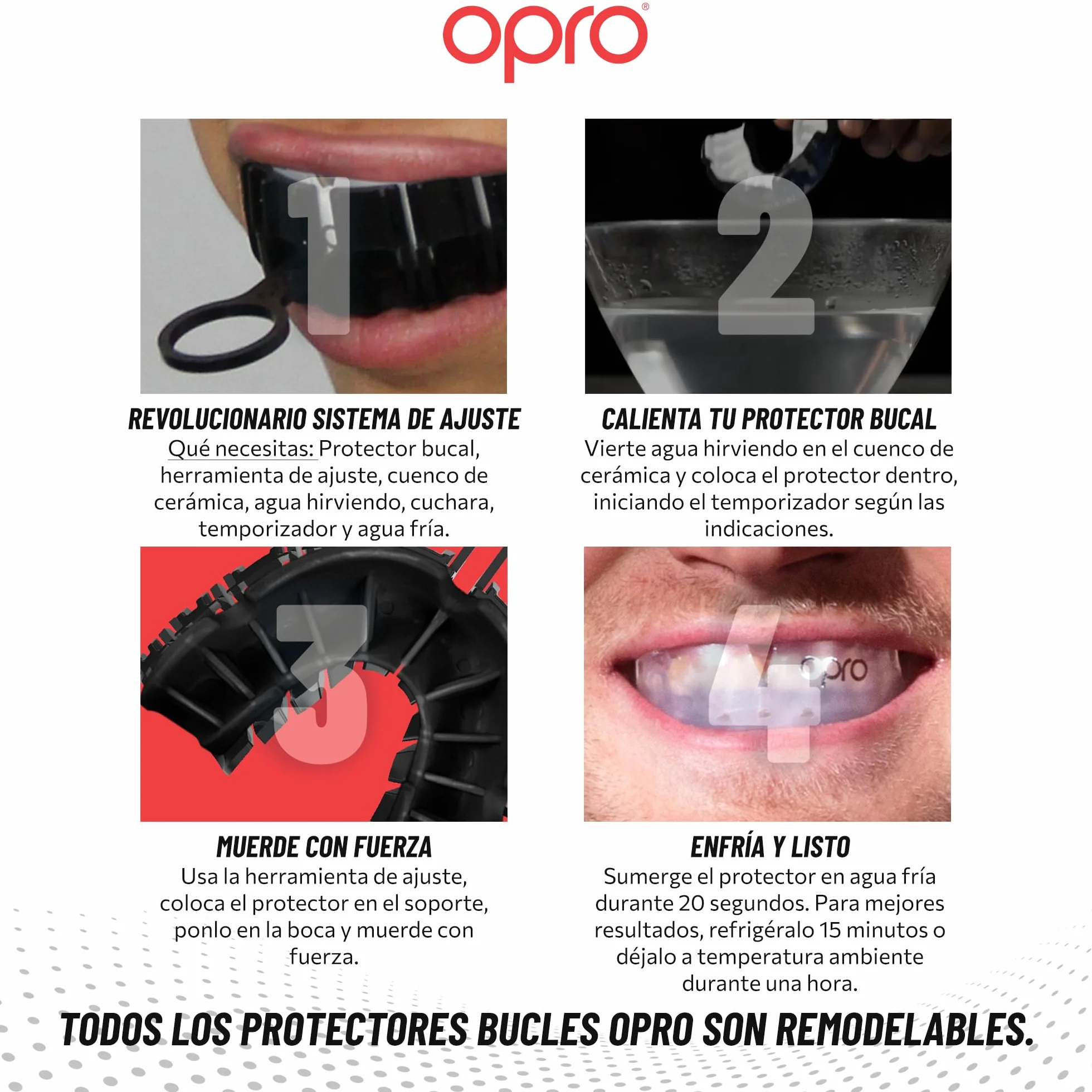 OPRO Protector Bucal Nivel Plata – Ajuste Esencial para Adultos y Niños – Bucal para Boxeo, MMA, BJJ, Rugby y Hockey – Moldeo Fácil