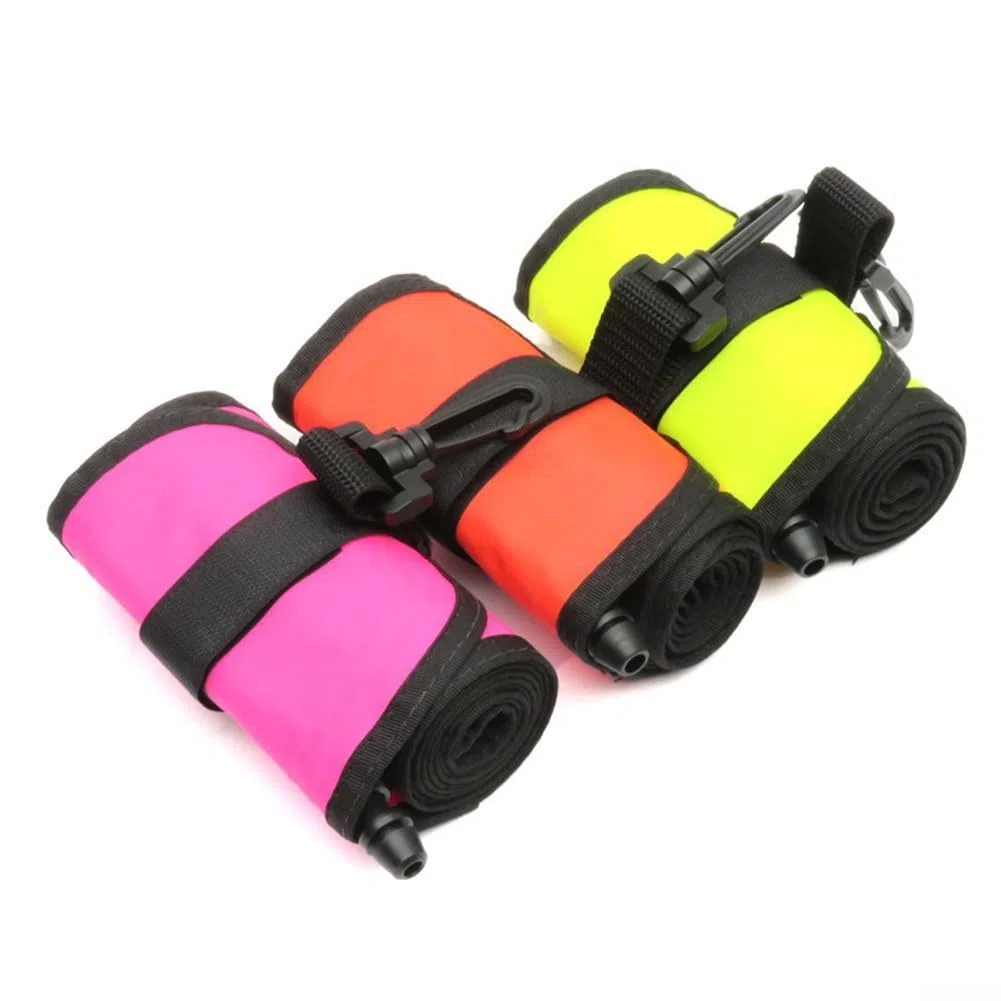 Buceo SMB Marker Boya, Tubo de señal inflable para marcador de seguridad subacuática, bandera de buceo, nailon naranja (rosa)