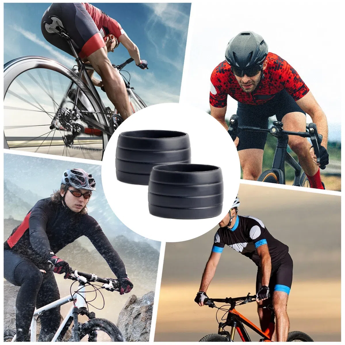 Generisch de silicona para fijación de bucles – Banda de tienda de carreteras | Mango de silicona antideslizante | Lazos de carga de bicicleta | Herramienta de fijación impermeable para mango de