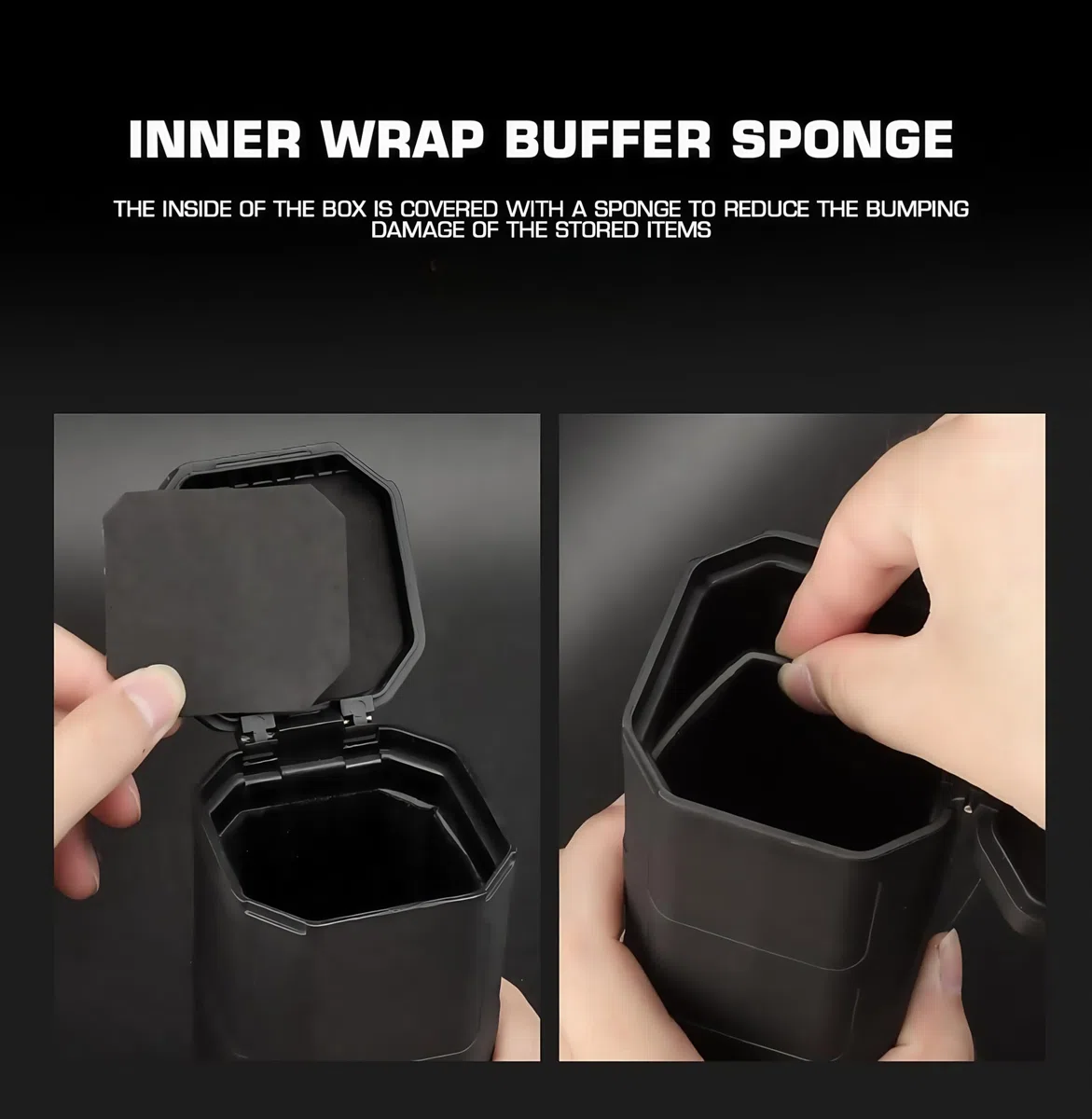 Peminkoo Estuche de Seguridad táctico rígido hermético con Espuma para Guardar Gafas, Accesorios portátiles para Paintball